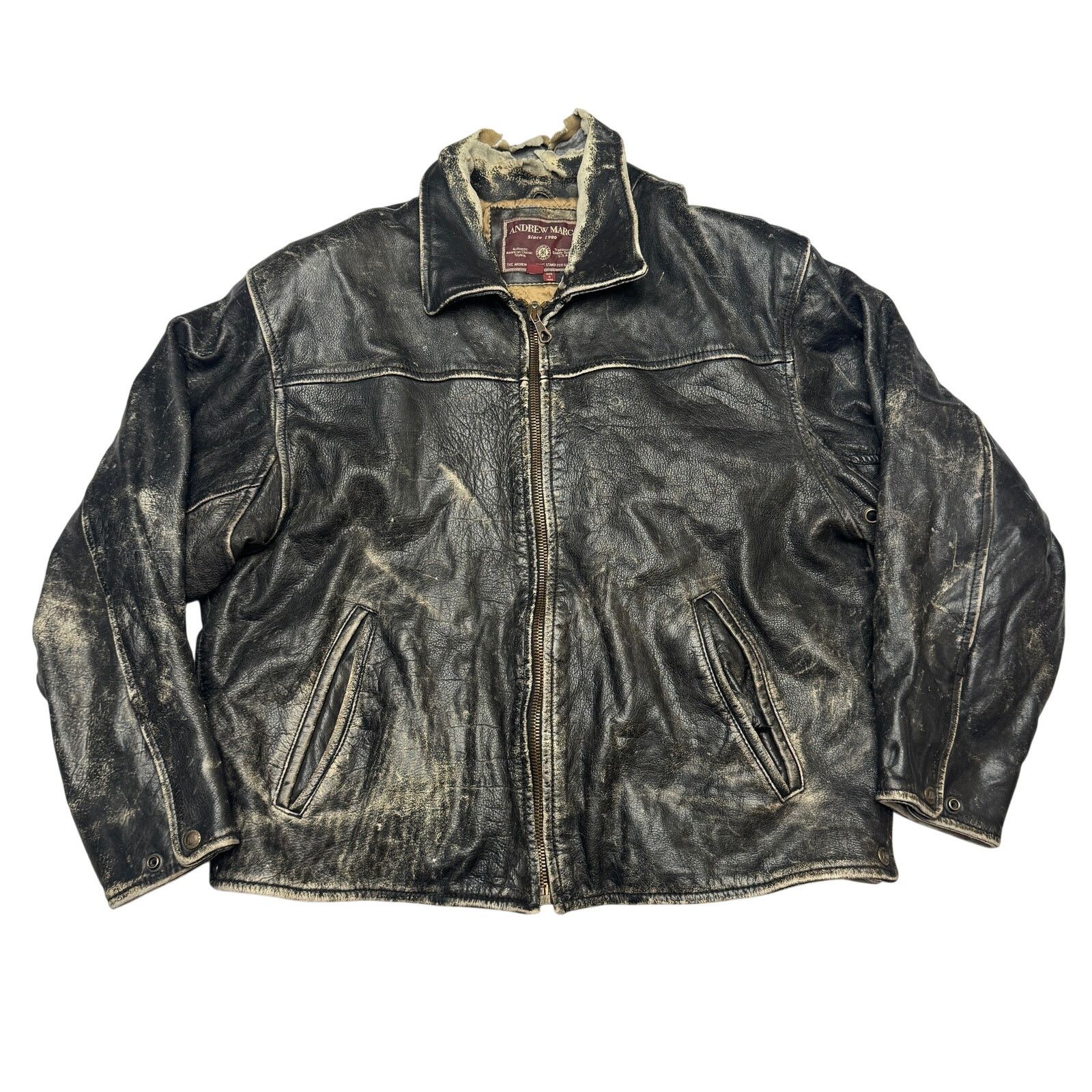 Al Wissam × Vintage 2000 RARE AL WISSAM LEATHER PELLE PELLE AVIREX