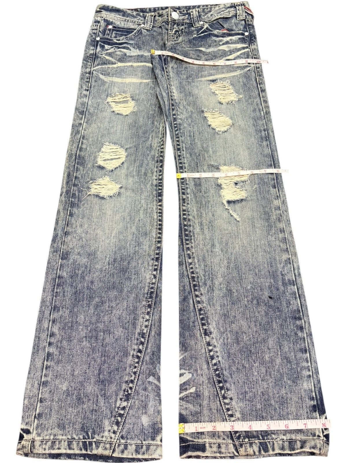 Ksubi Vintage Japanese Brand Bleached Distress Loose Jeans Size 32" / US 10 / IT 46 - 8 Thumbnail
