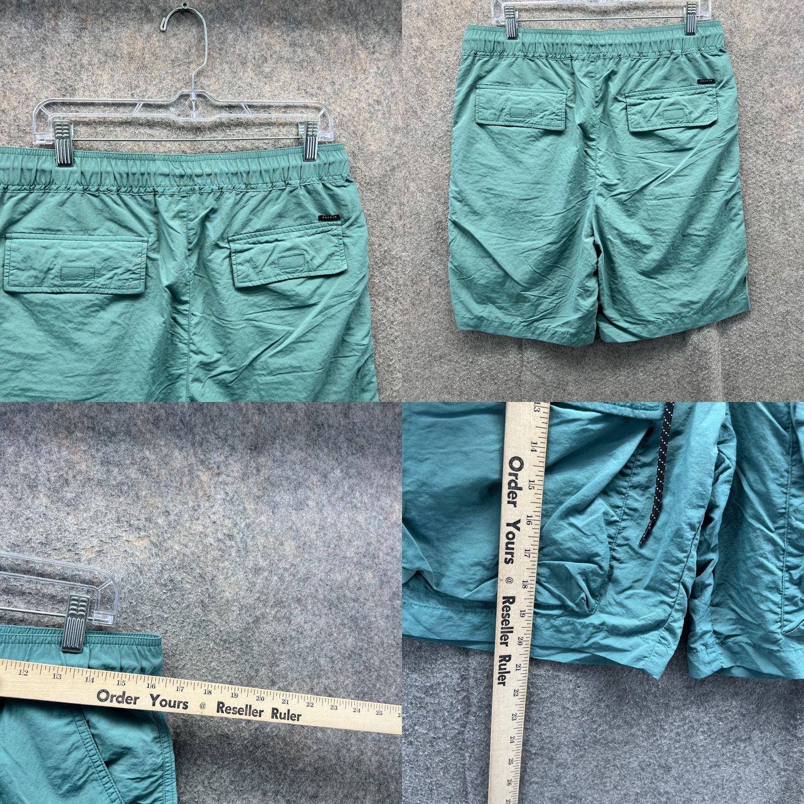 Pacsun Pacsun Shorts Men Medium Green Cargo Nylon Lightweight Drawstring Utility Pocket Size US 31 - 8 Thumbnail