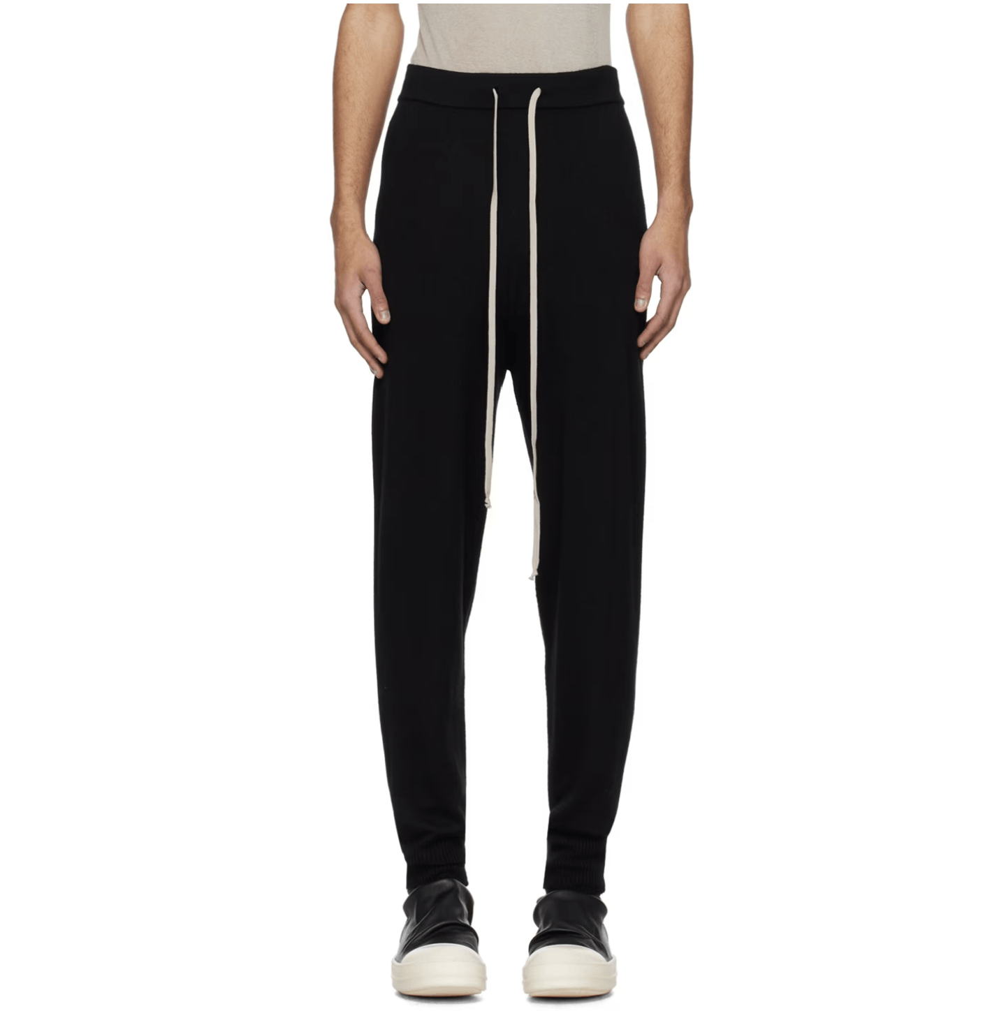 Rick Owens Rick Owens Black Drawstring Sweatpants xxl Size US 40 / EU 56 - 1 Thumbnail