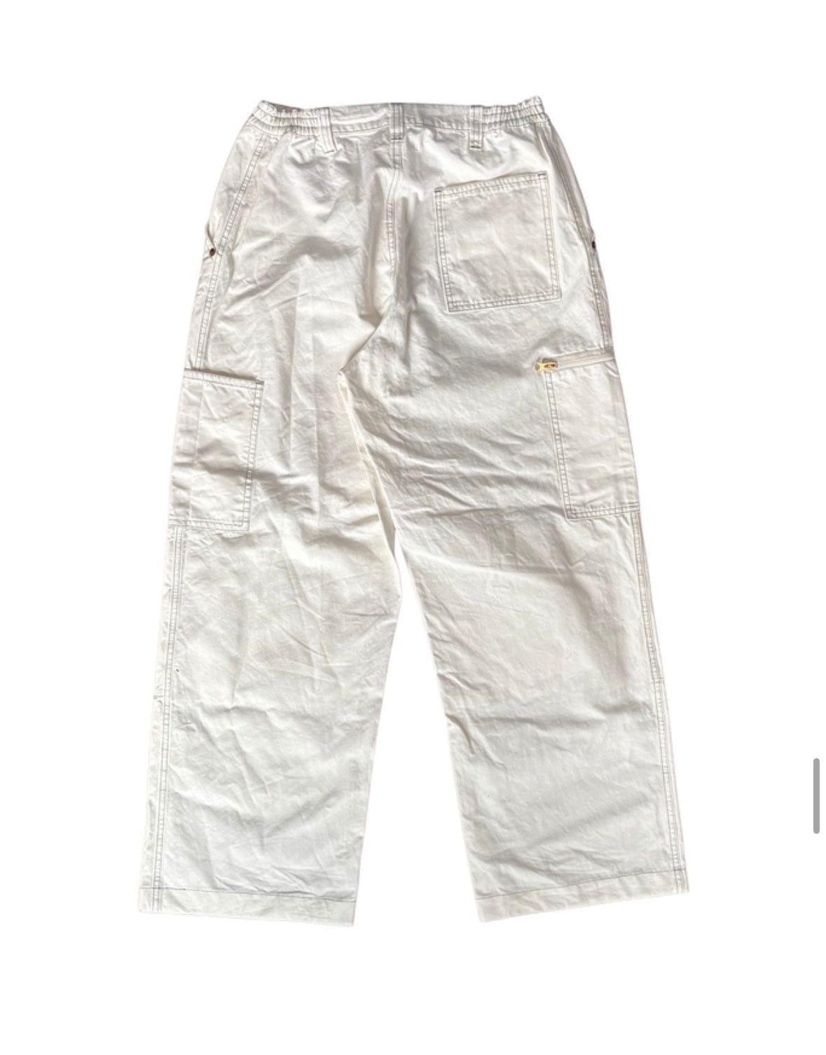 Maison Margiela MM6 Maison Margiela White Numeric Signature Trousers Size US 32 / EU 48 - 2 Thumbnail