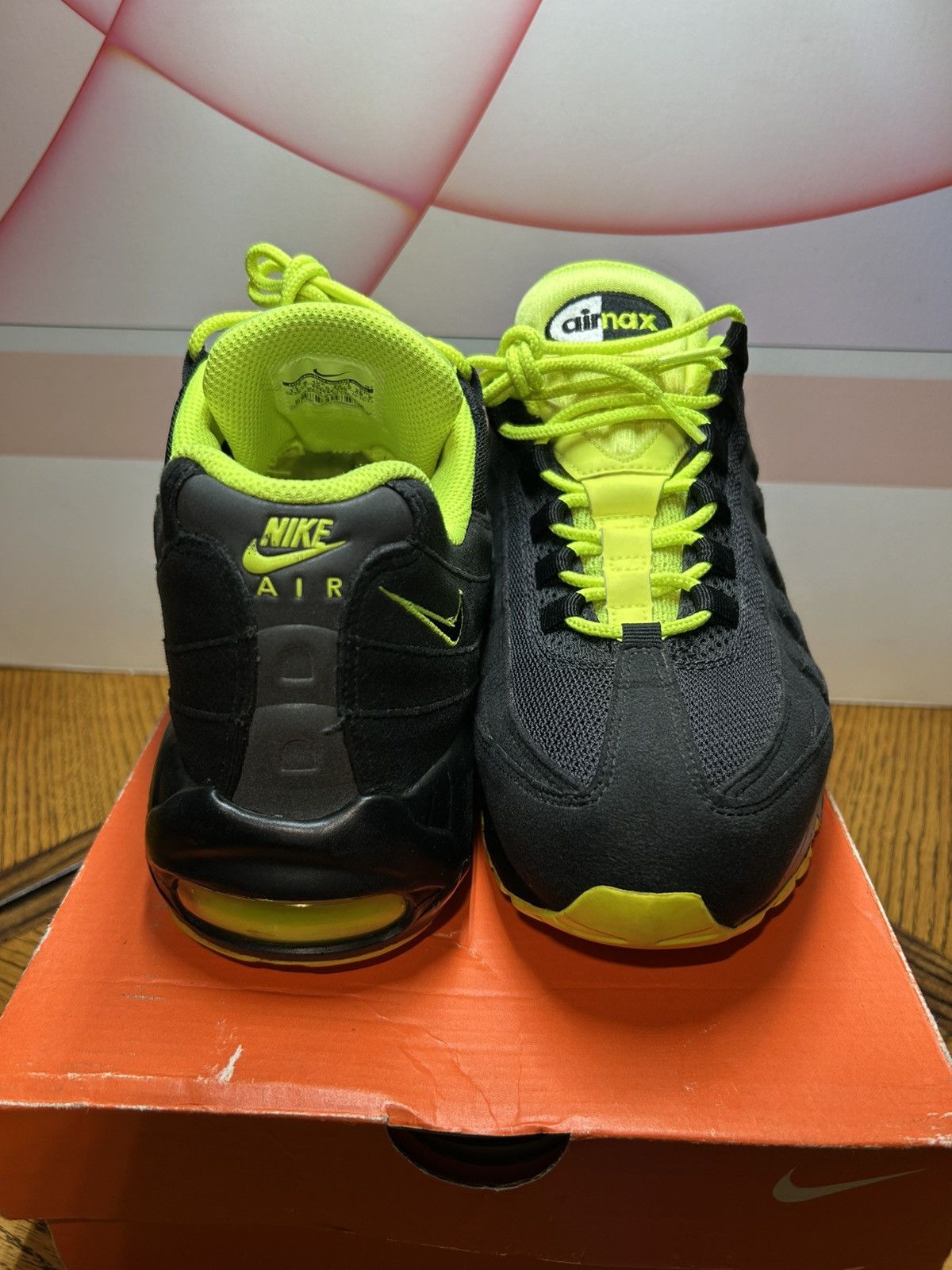Nike Size 11.5 - Nike Air Max 95 OG Big Bubble - Neon Black Volt Size US 11.5 / EU 44-45 - 3 Thumbnail