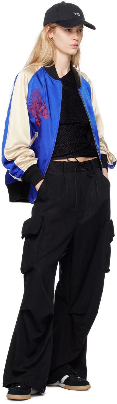 Y-3 o1s22i1n0924 Iyocell Cargo Pants in Black Size 28" / US 6 / IT 42 - 4 Thumbnail