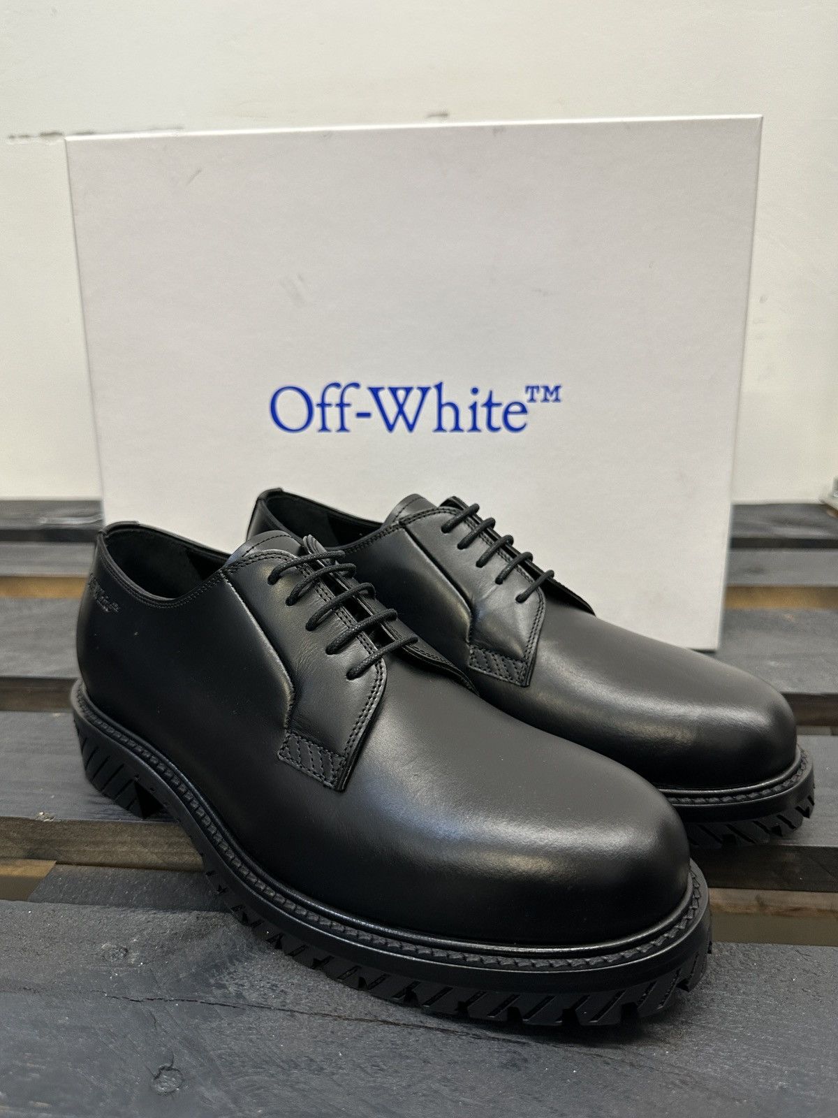 Off-White Military Derby. Sz 45 Size US 12 / EU 45 - 1 Thumbnail
