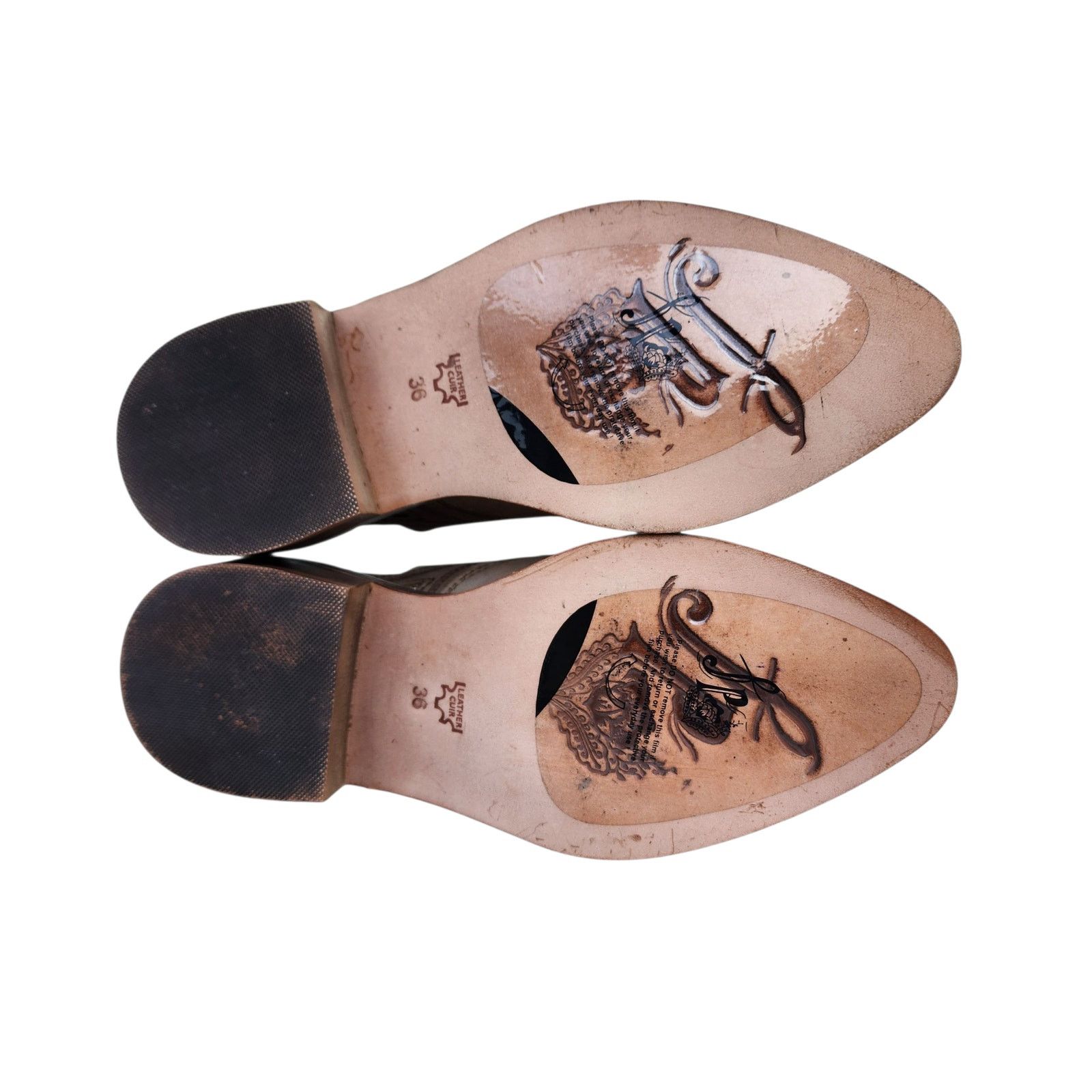 Free People Free People Twin Falls Leather Studded Cowgirl Loafers 36 Size US 5.5 / IT 35.5 - 6 Thumbnail