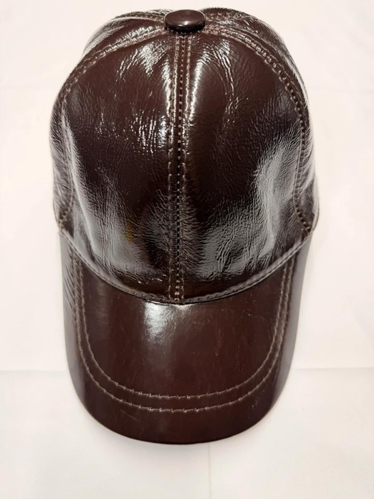 Other NEW Brown Leather Baseball Cap - Premium Hat #013 Size ONE SIZE - 2 Thumbnail