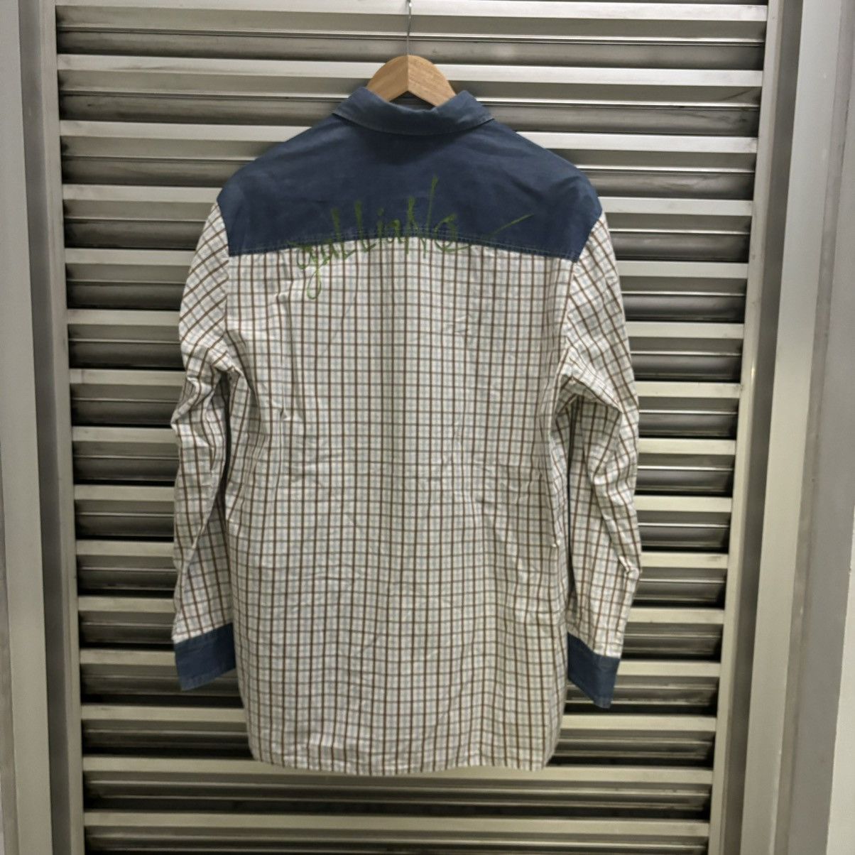 Designer John Galliano Check Shirt with Denim Details – Made in Italy Size US L / EU 52-54 / 3 - 7 Thumbnail