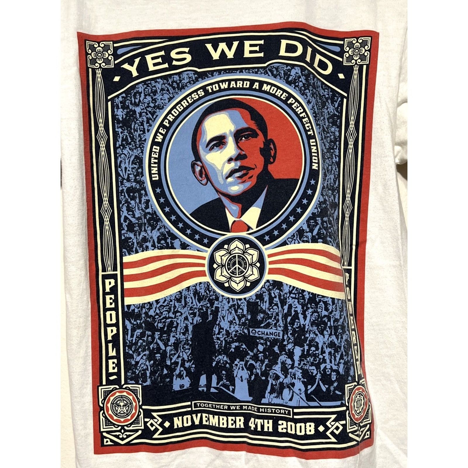 Obey OBEY Obama Yes We Did Shirt Shepard Fairey Art USA S Size US S / EU 44-46 / 1 - 2 Thumbnail