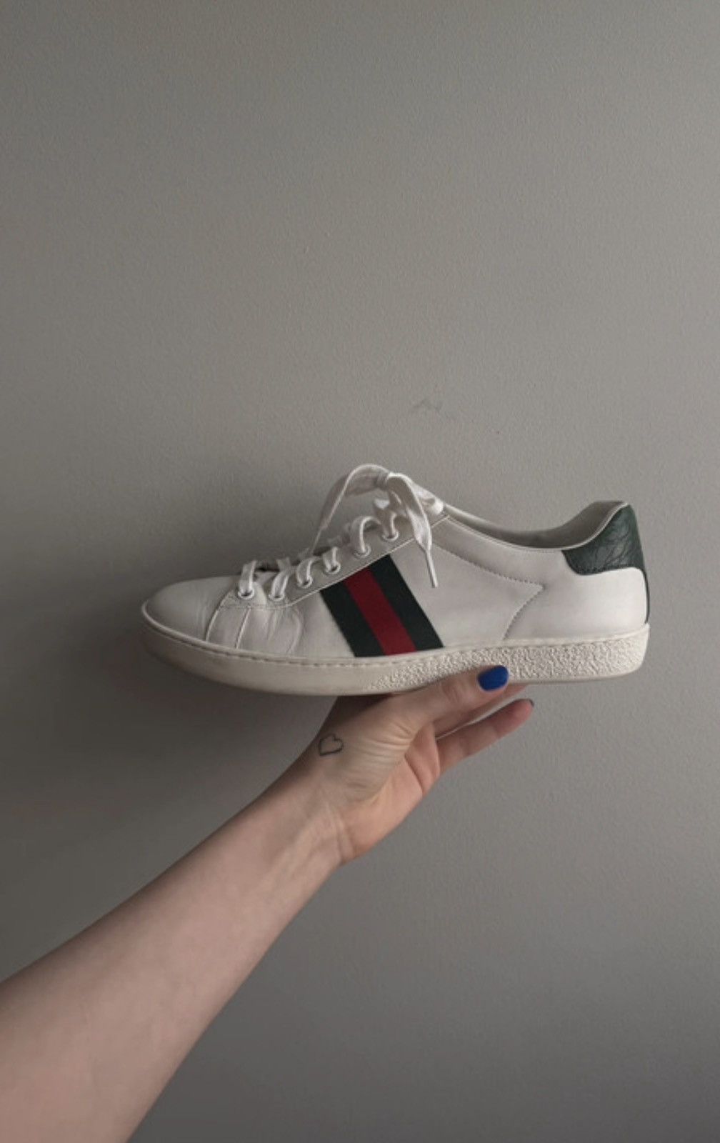 Gucci Gucci white ace sneakers Size US 7.5 / IT 37.5 - 4 Thumbnail