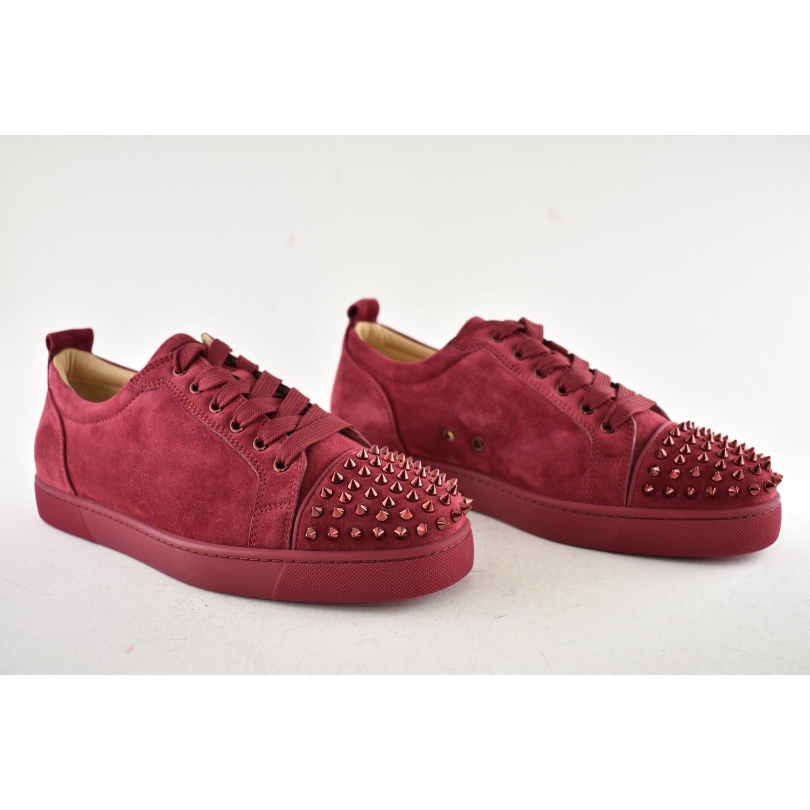 Christian Louboutin Christian Louboutin Louis Junior Spikes Flat Sanguine Red Size US 11 / EU 44 - 4 Thumbnail
