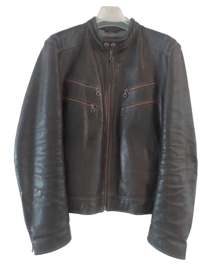 image of Marlboro Classics Marlboro Classic Vintage Leather in Black, Men's (Size XL)