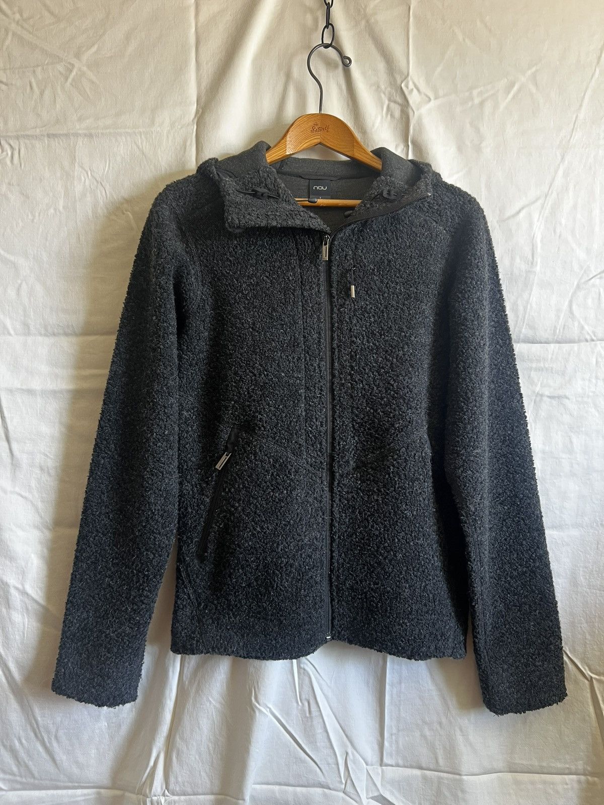 nau Nau Recycled Wool Tech Hoodie Jacket Black Small Size US S / EU 44-46 / 1 - 1 Thumbnail