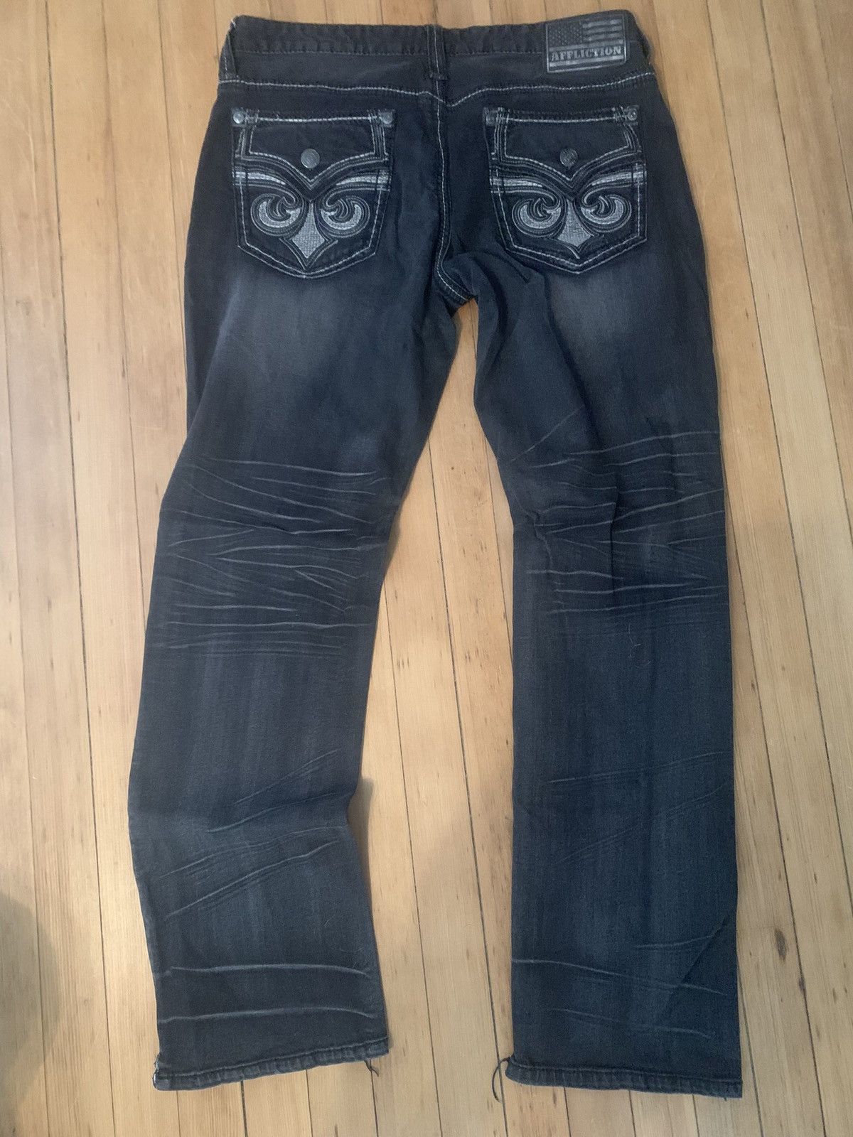Affliction Ace Denim Jeans Black sz 34