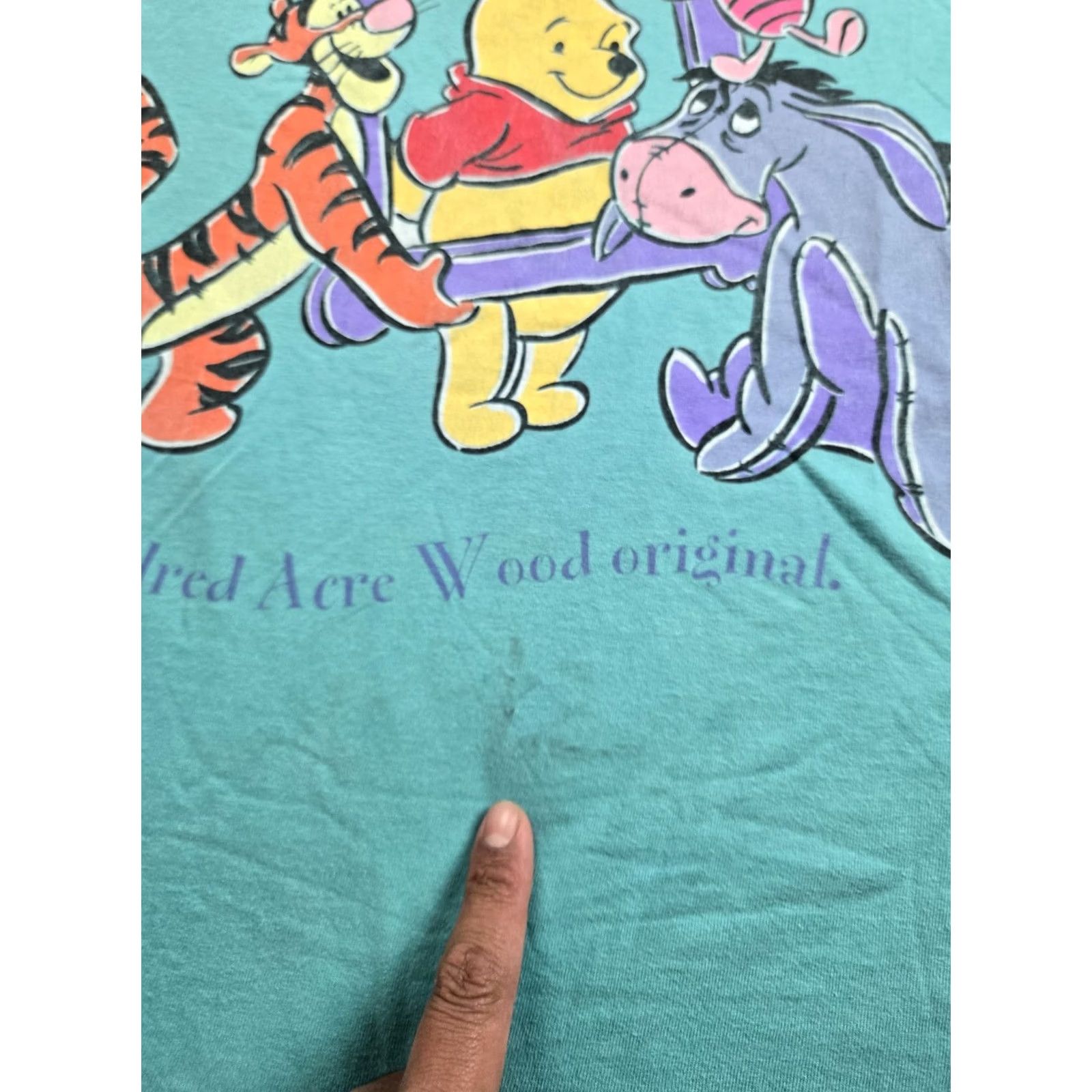 Disney VINTAGE Disney Winnie The Pooh T Shirt 3XL Mens Teal Blue Short Sleeve Tigger 90s Shirt Mens 90s Cartoon Classic Disney Size US XXL / EU 58 / 5 - 4 Thumbnail