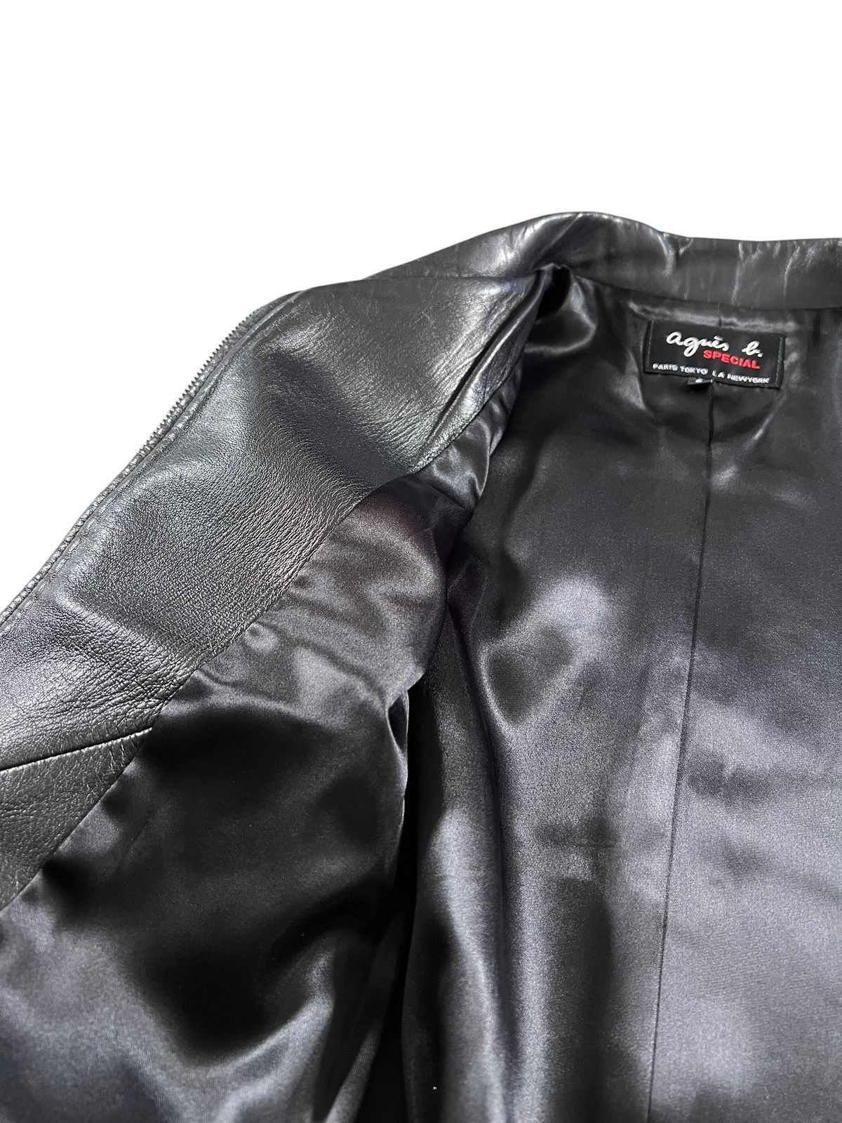 agnes b. Vintage Agnes B. Sheepskin Leather Riding Jacket Size S / US 4 / IT 40 - 15 Thumbnail