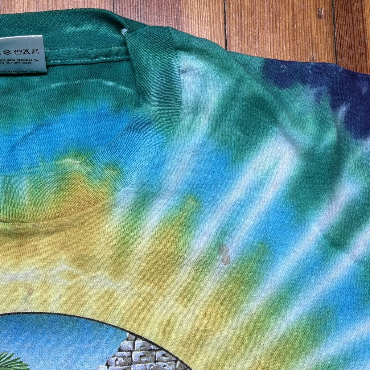 Fruit Of The Loom Javier Agredo Vtg '91 Tie Dye Single Stitch T Shirt Size US L / EU 52-54 / 3 - 7 Thumbnail