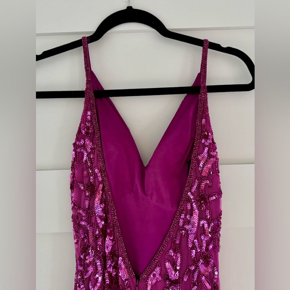 Other Primavera Couture Magenta Sequin Gown Size XS / US 0-2 / IT 36-38 - 3 Thumbnail