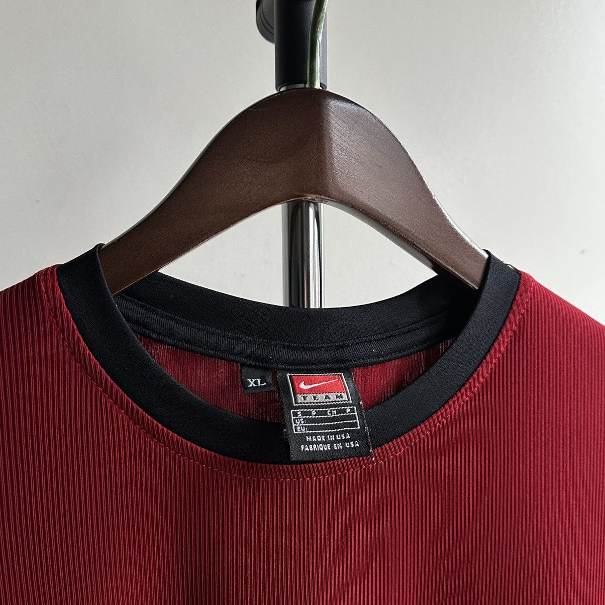 Nike × Vintage Vintage y2k Nike Mini Swoosh Striped Tee Size US M / EU 48-50 / 2 - 4 Thumbnail