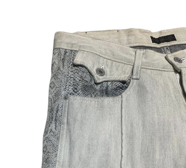 If Six Was Nine Vintage Mogan Homme Flare Bootcut Bell Bottom Jeans Snake Size US 33 - 5 Thumbnail