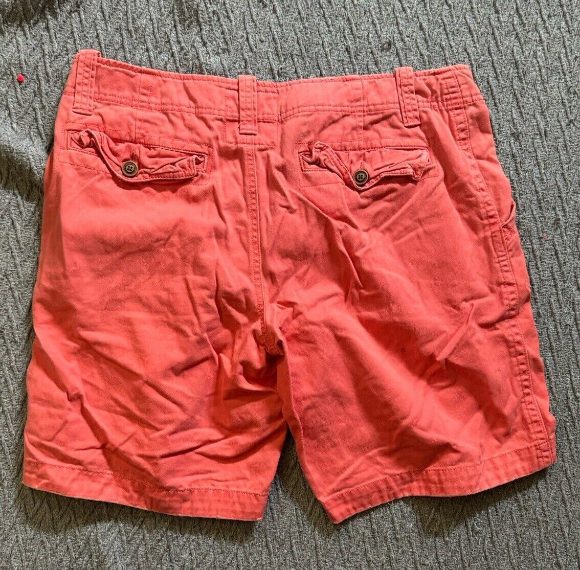 Designer Red Camel Red Flat Front Mens Shorts Size 36 100% Cotton Size US 36 / EU 52 - 1 Thumbnail