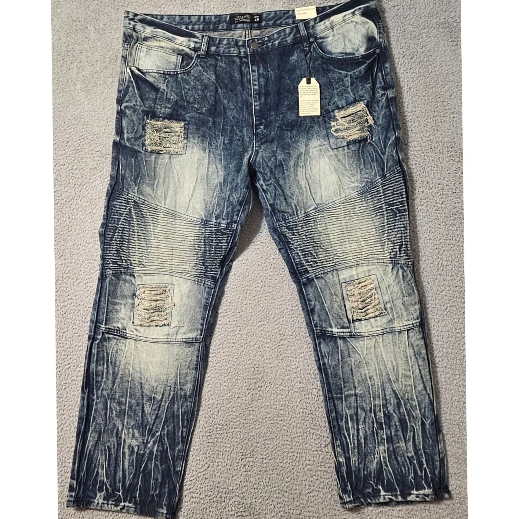 Vintage Trestles Supply Co Jeans Mens Blue Size 48 33 NWT Moto Straight Size US 32 / EU 48 - 2 Thumbnail