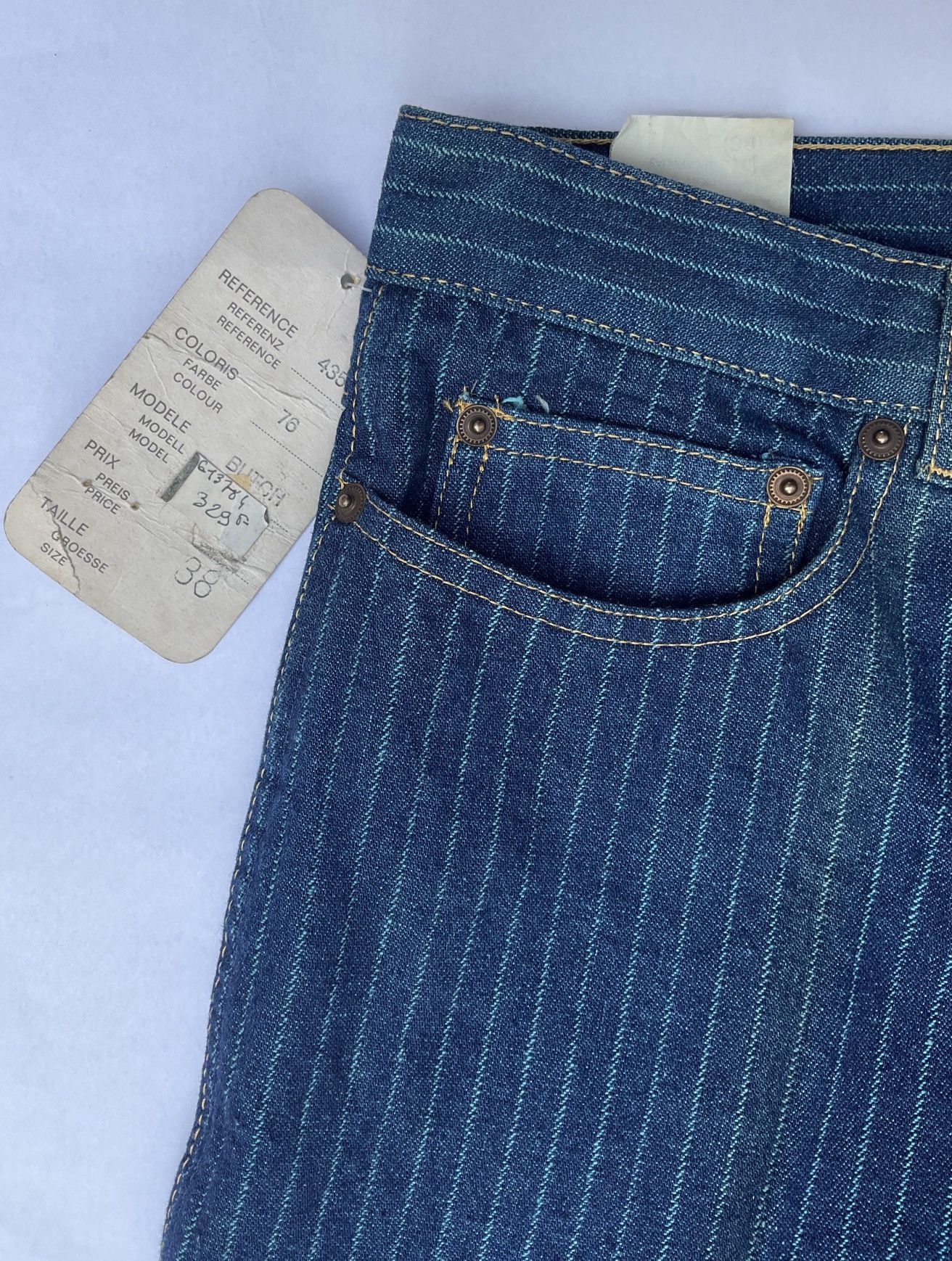 Vintage Vintage Jézékiel striped jeans Size 26" / US 2 / IT 38 - 8 Thumbnail
