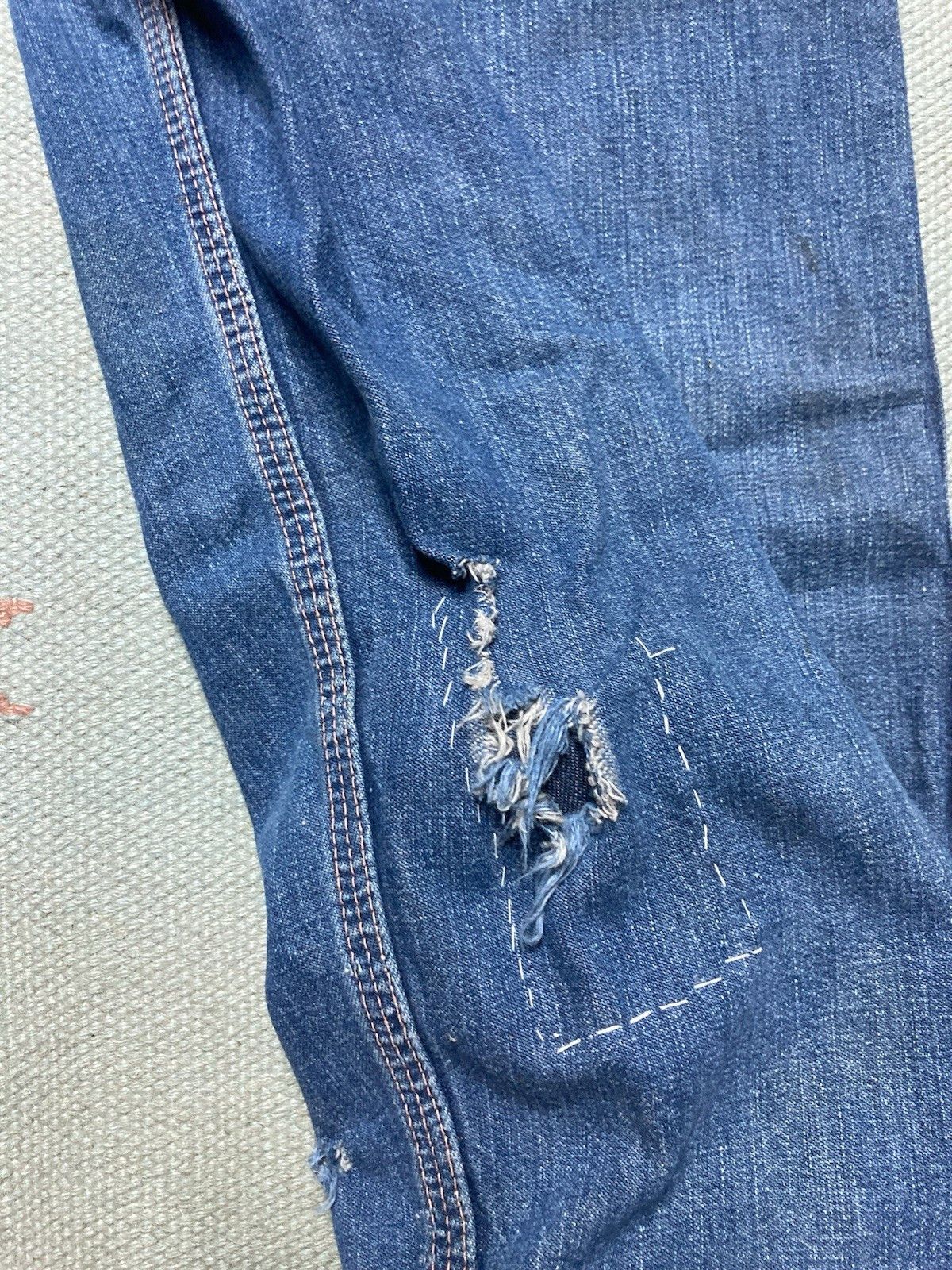 Vintage 1950s denim carpenter jeans Big Mac dark faded workwea 40x28 Size US 40 / EU 56 - 10 Thumbnail