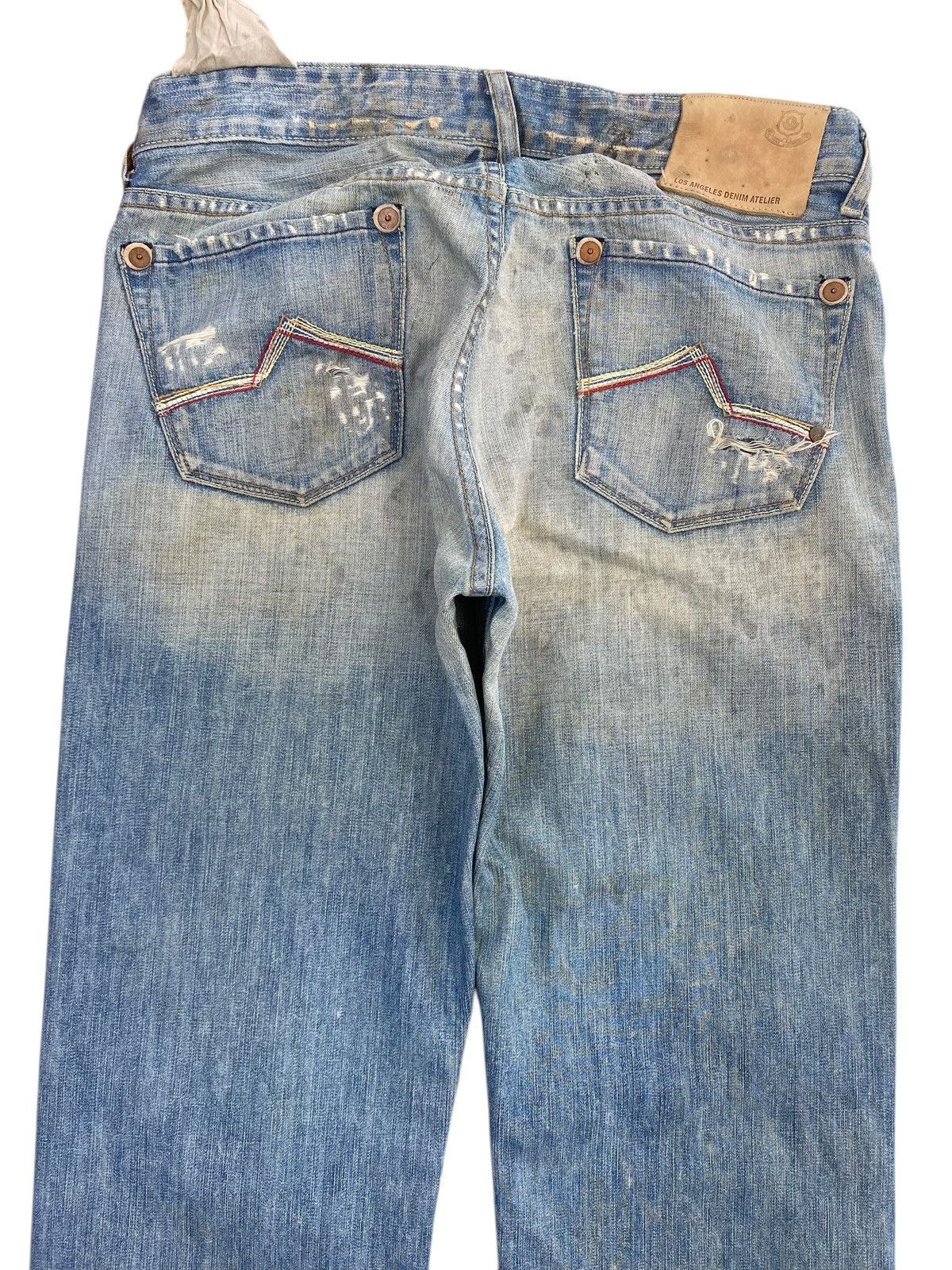 Los Angeles Apparel Los Angeles Light Faded Wash Style Ripped Jeans Size US 31 - 4 Thumbnail