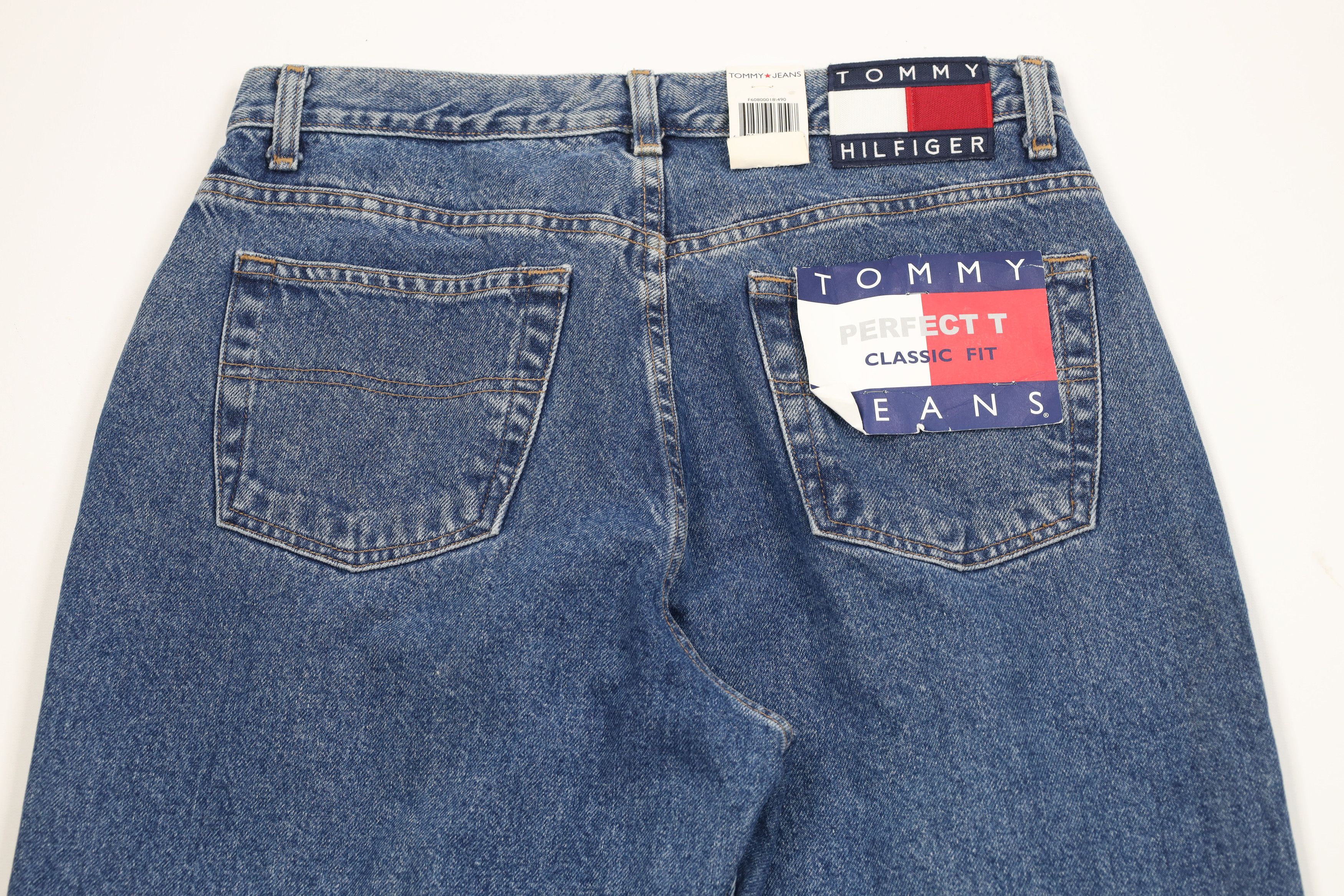 Tommy Hilfiger Deadstock Vintage 90s Tommy Hilfiger Fit Denim Jeans Blue Size 36" / US 14 / IT 50 - 9 Thumbnail