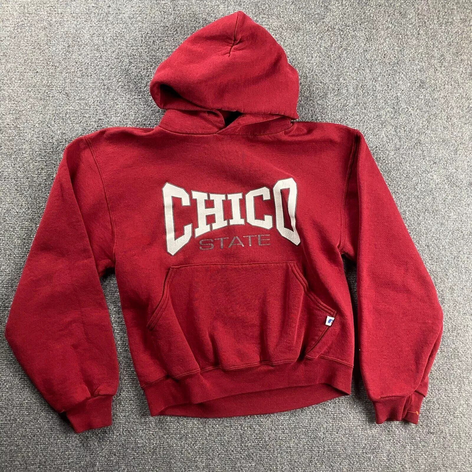 Russell Athletic × Vintage Vintage Chicago State Hoodie Adults Small Red Pullover Size S / US 4 / IT 40 - 1 Thumbnail