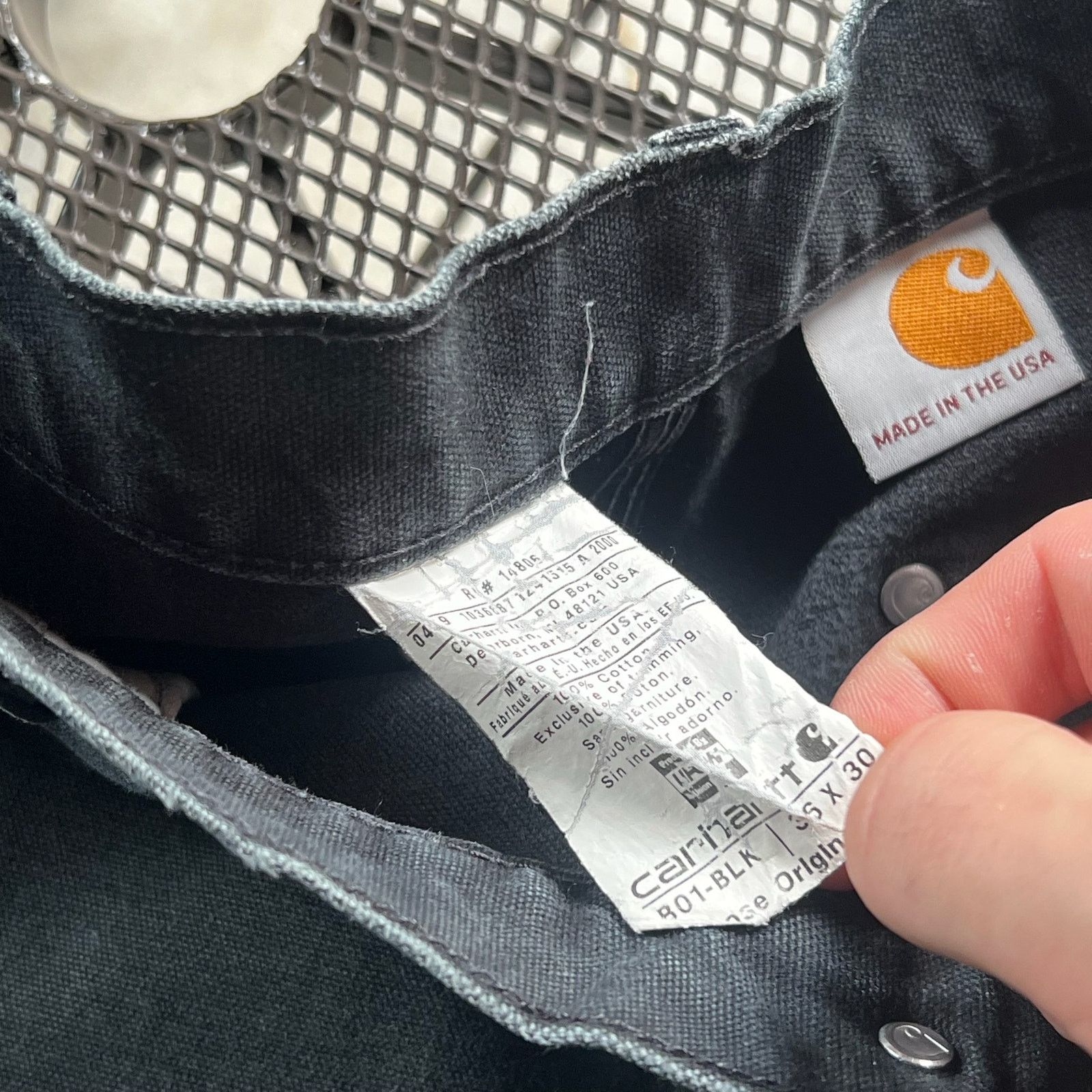 Carhartt × Vintage Carhartt black double knee work wear carpenter pants Size US 33 - 7 Thumbnail