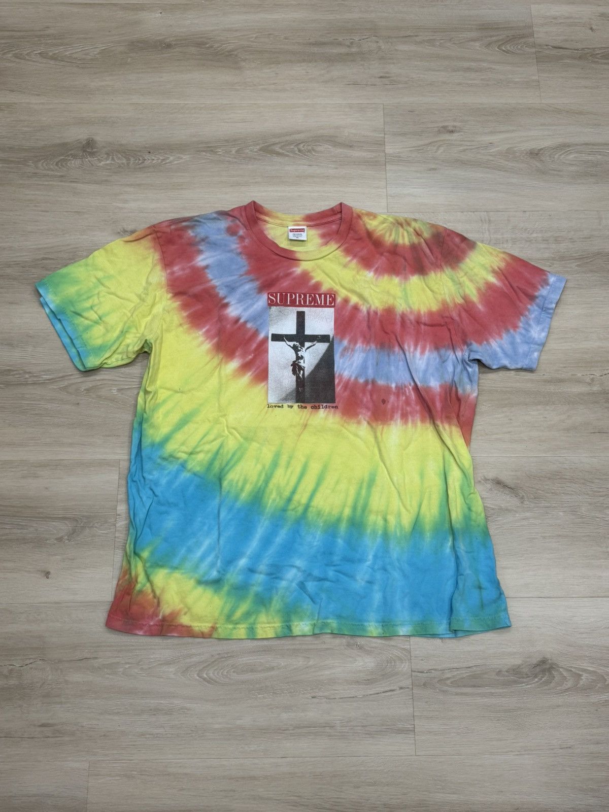 Supreme Supreme Loved by the Children Tee ‘Tie Dye’ Size US XL / EU 56 / 4 - 1 Thumbnail