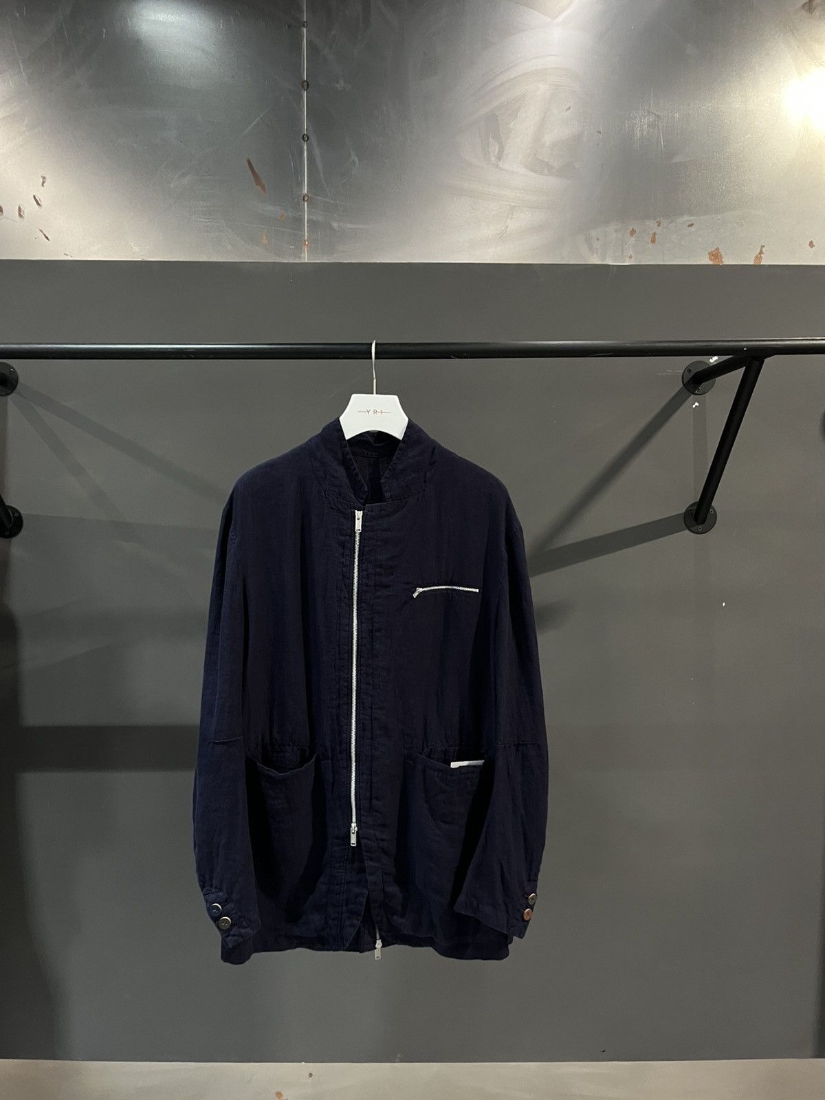 Undercover Undercover Navy linen textured zip up jacket Size US L / EU 52-54 / 3 - 1 Thumbnail