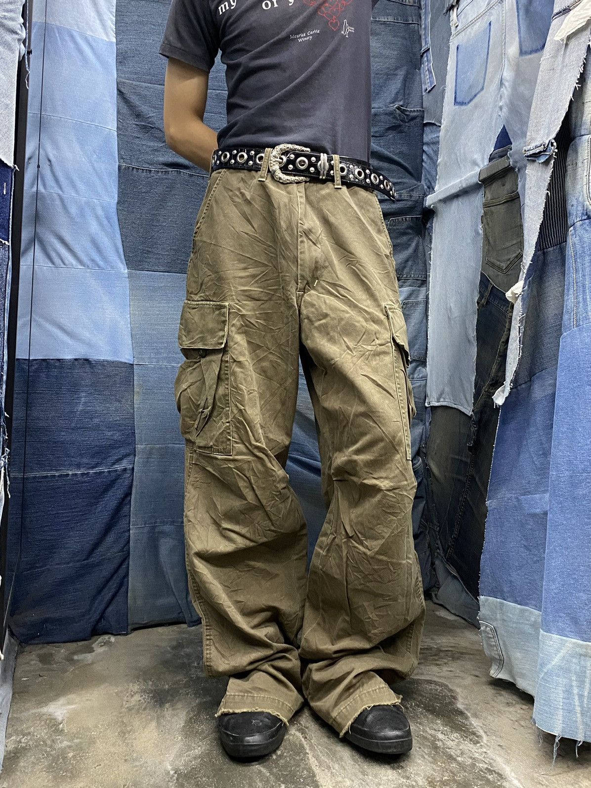 Vintage military cargo pant blue way clothing b 6251 Size US 30 / EU 46 - 1 Thumbnail
