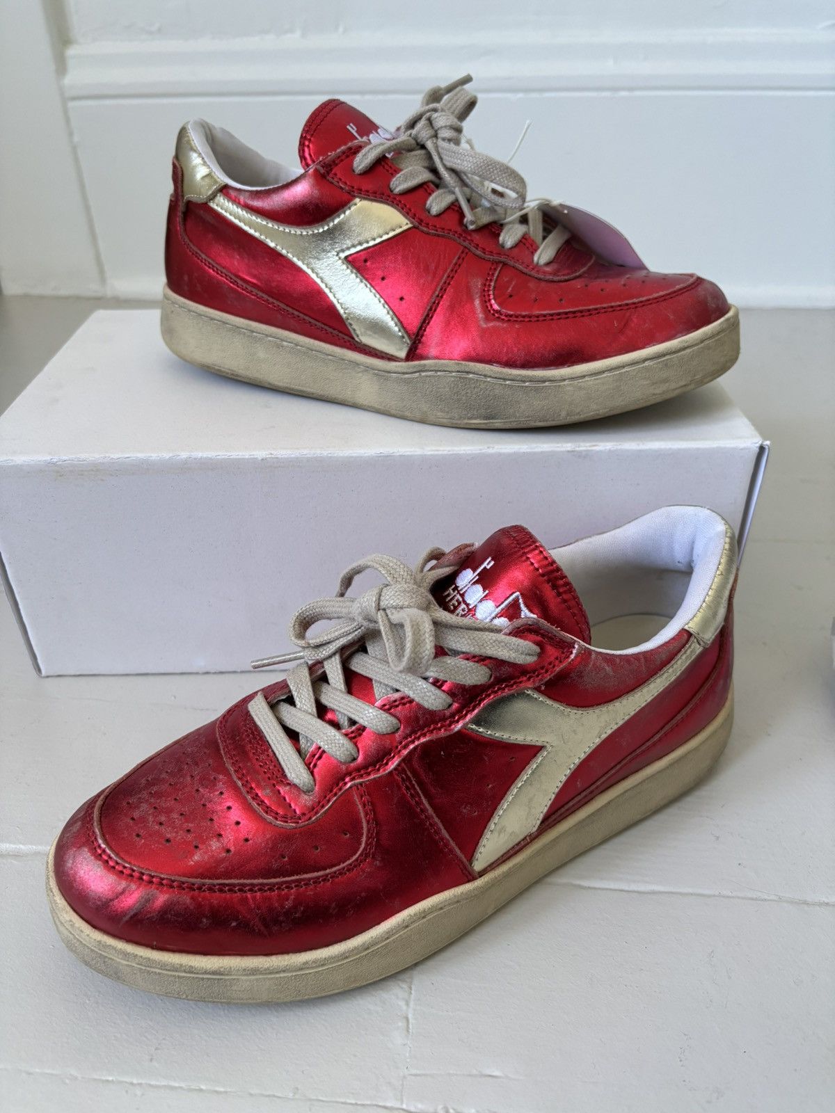 Diadora Diadora Heritage Metallic Red like Golden Goose Dunk Size US 10 / IT 40 - 1 Thumbnail