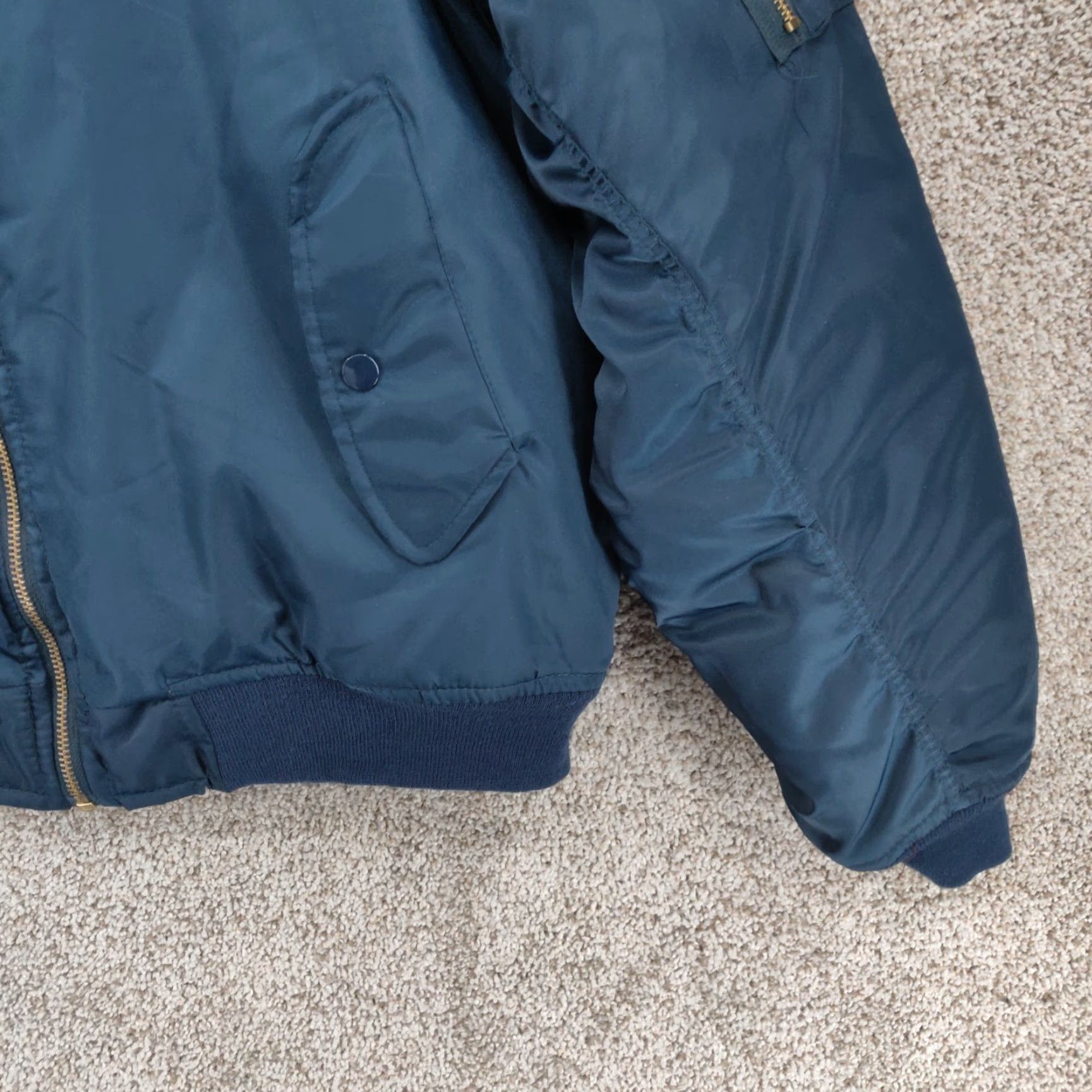 Vintage VINTAGE American Vintage MA-1 Bomber Jacket Mens XL Blue USAF Military Flight Jacket Size US XL / EU 56 / 4 - 6 Thumbnail