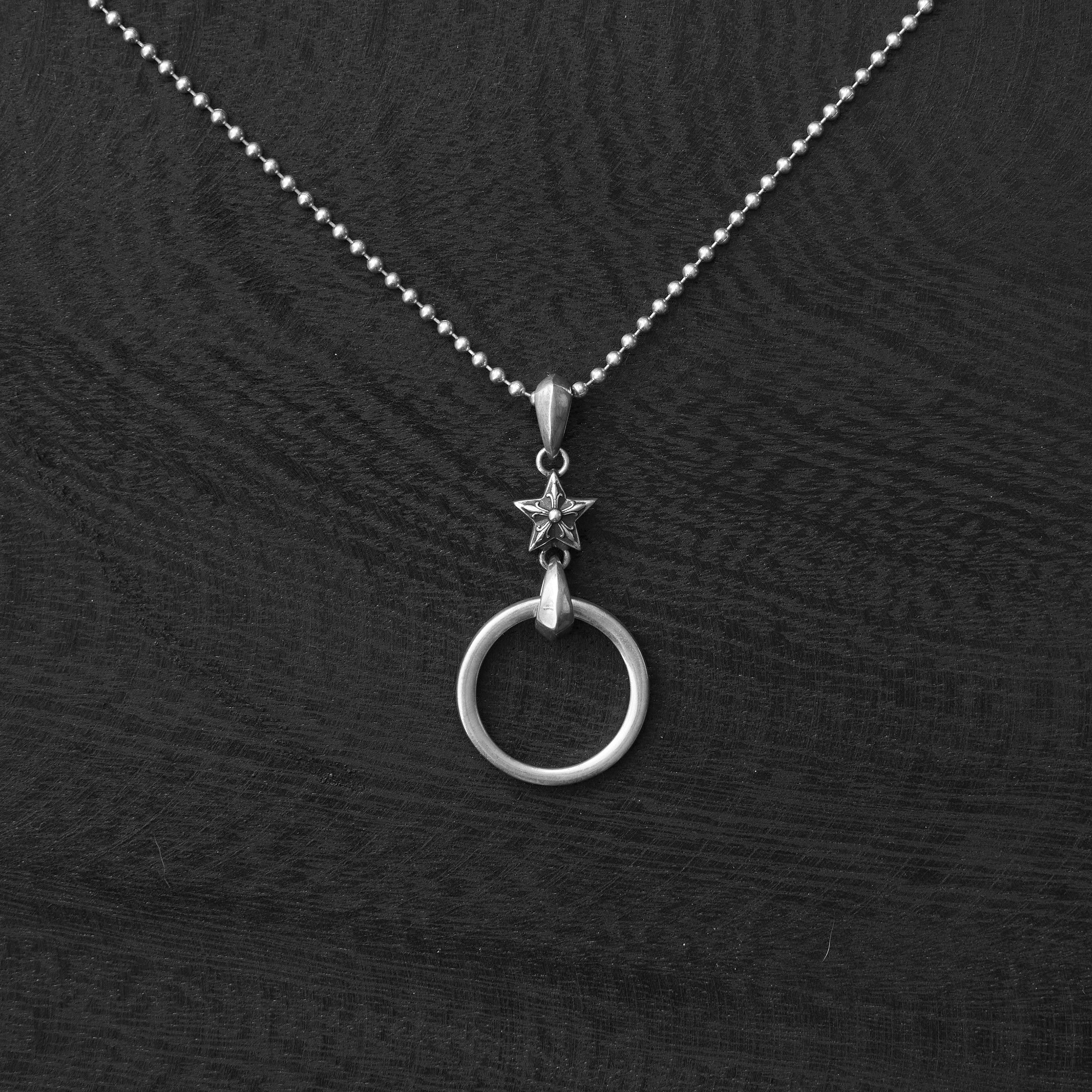 CHROME HEARTS Ball Chain Necklace Silver Star