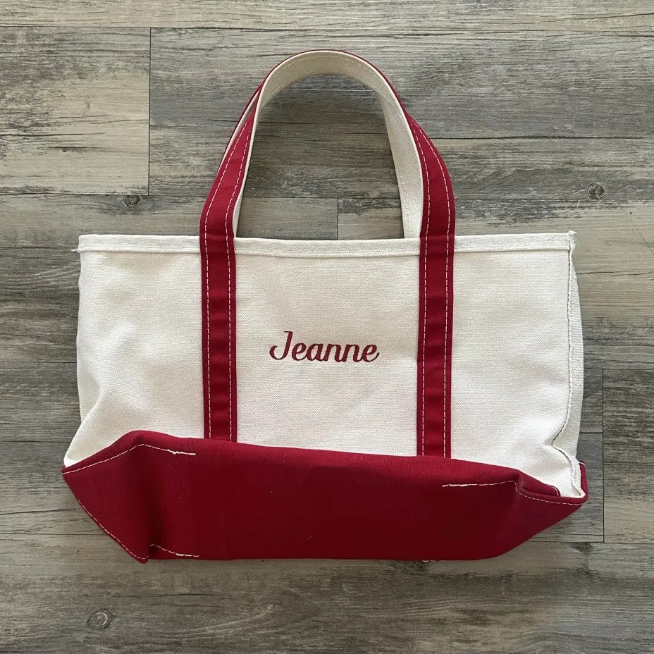 L.L. Bean Vintage L.L. Bean Boat And Tote Red Canvas Tote Bag Size ONE SIZE - 2 Thumbnail