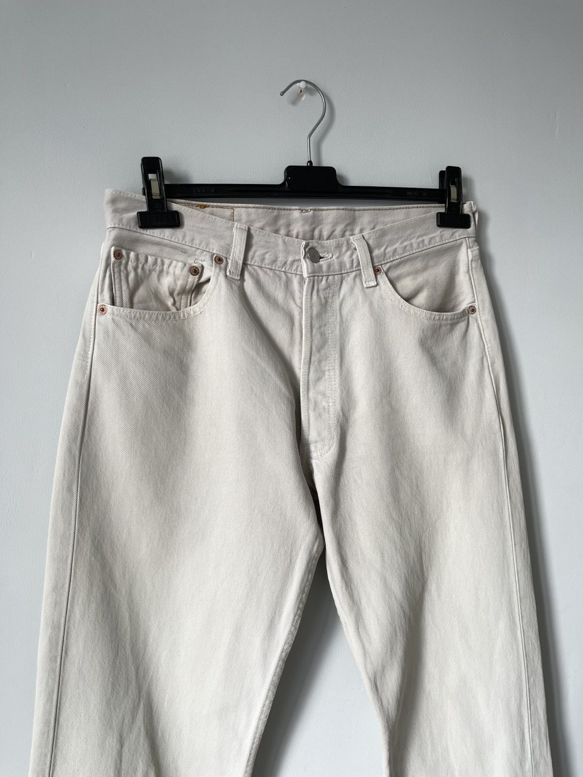 Levi's Vintage 90's Levis 501 Straight Beige Denim Jeans USA Made Size US 32 / EU 48 - 6 Thumbnail