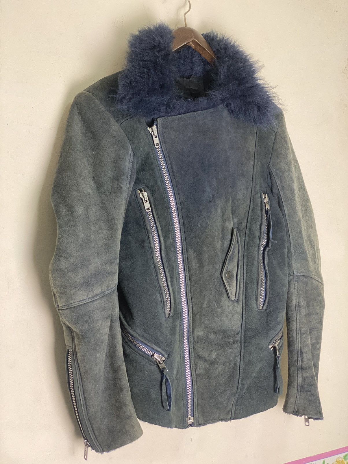 If Six Was Nine Vintage Diesel Black Gold Sheepskin leather jacket Size US S / EU 44-46 / 1 - 3 Thumbnail