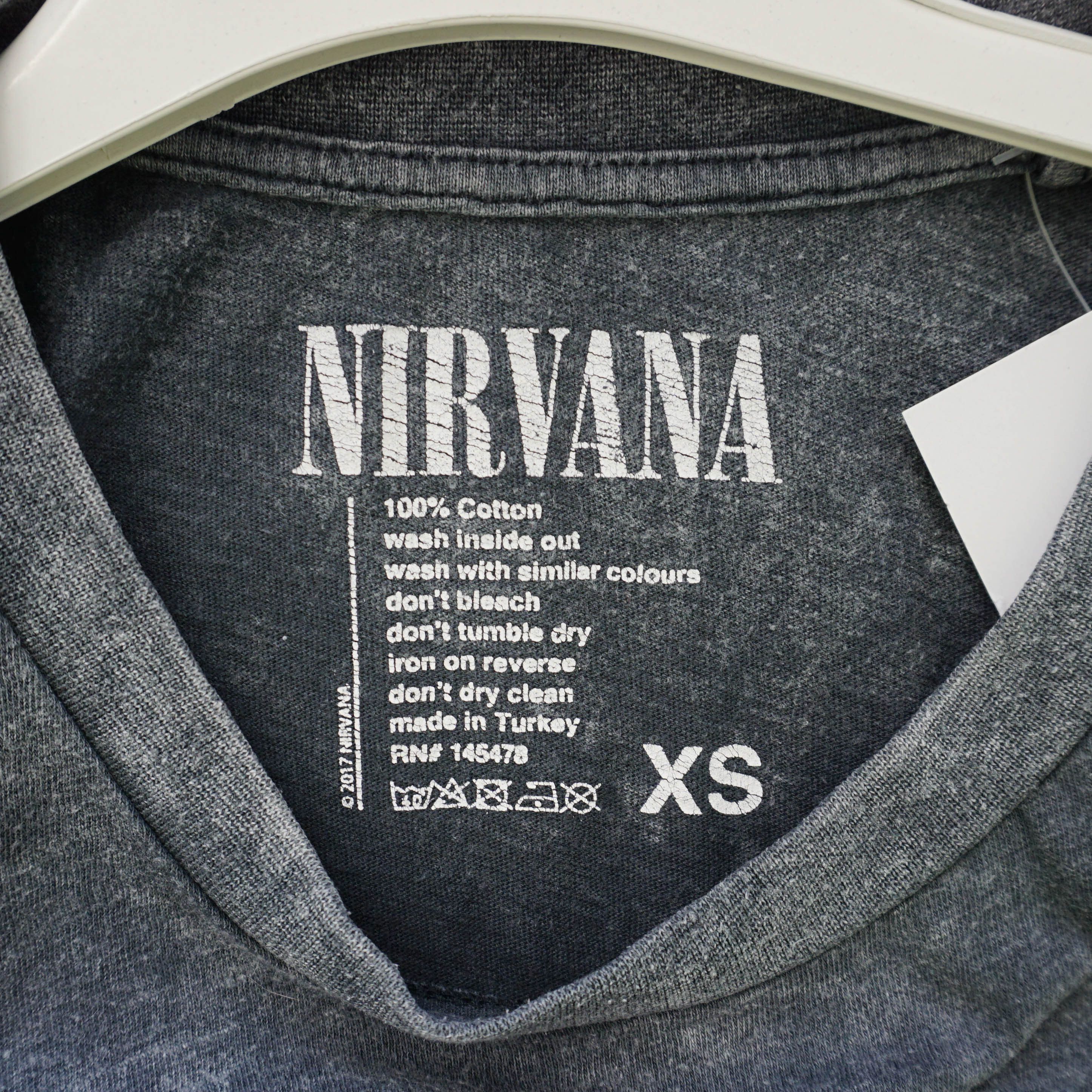 Band Tees × Nirvana Big Logo Gray Tee Size US XS / EU 42 / 0 - 2 Thumbnail
