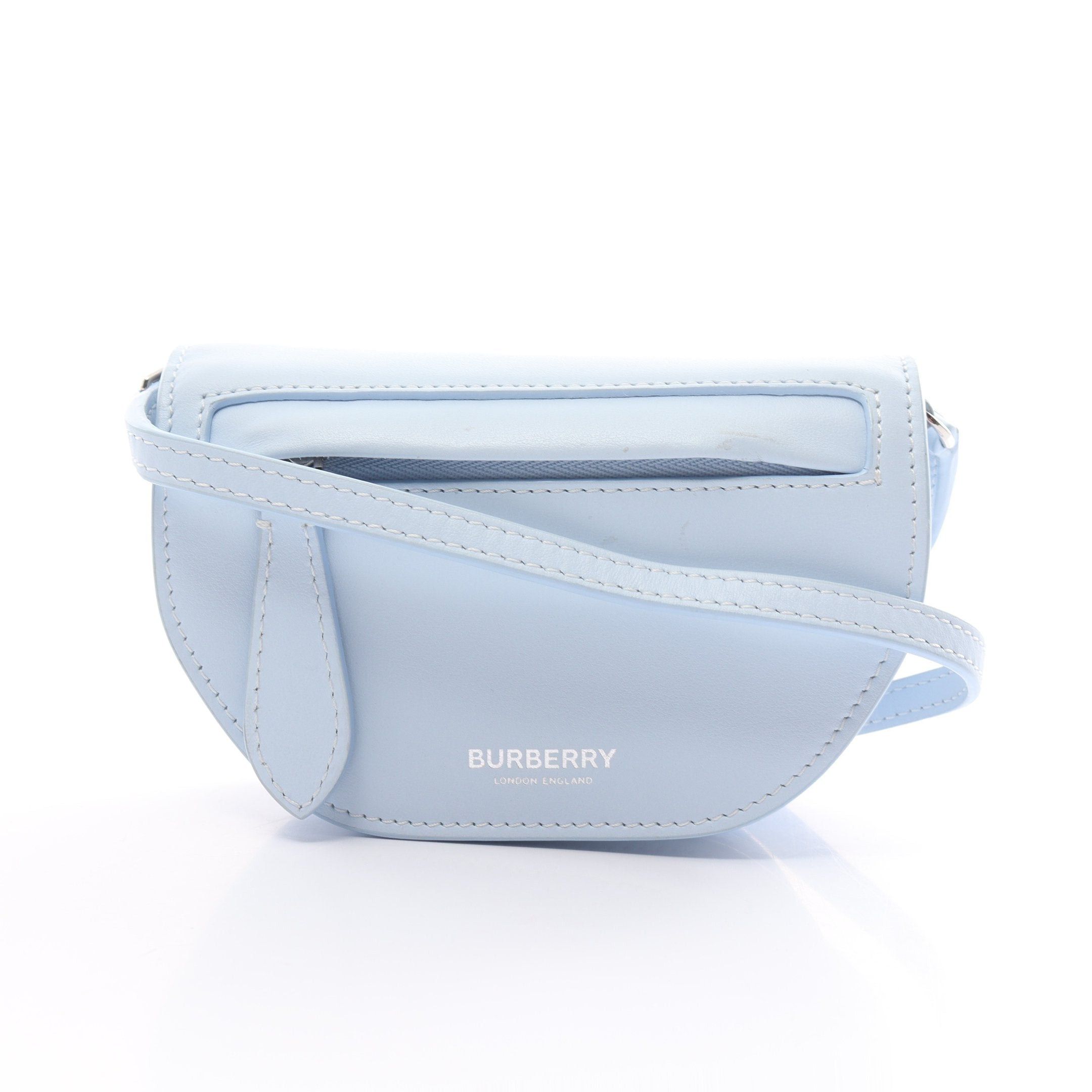 Burberry Olympia Mini Shoulder Bag Leather Light Blue