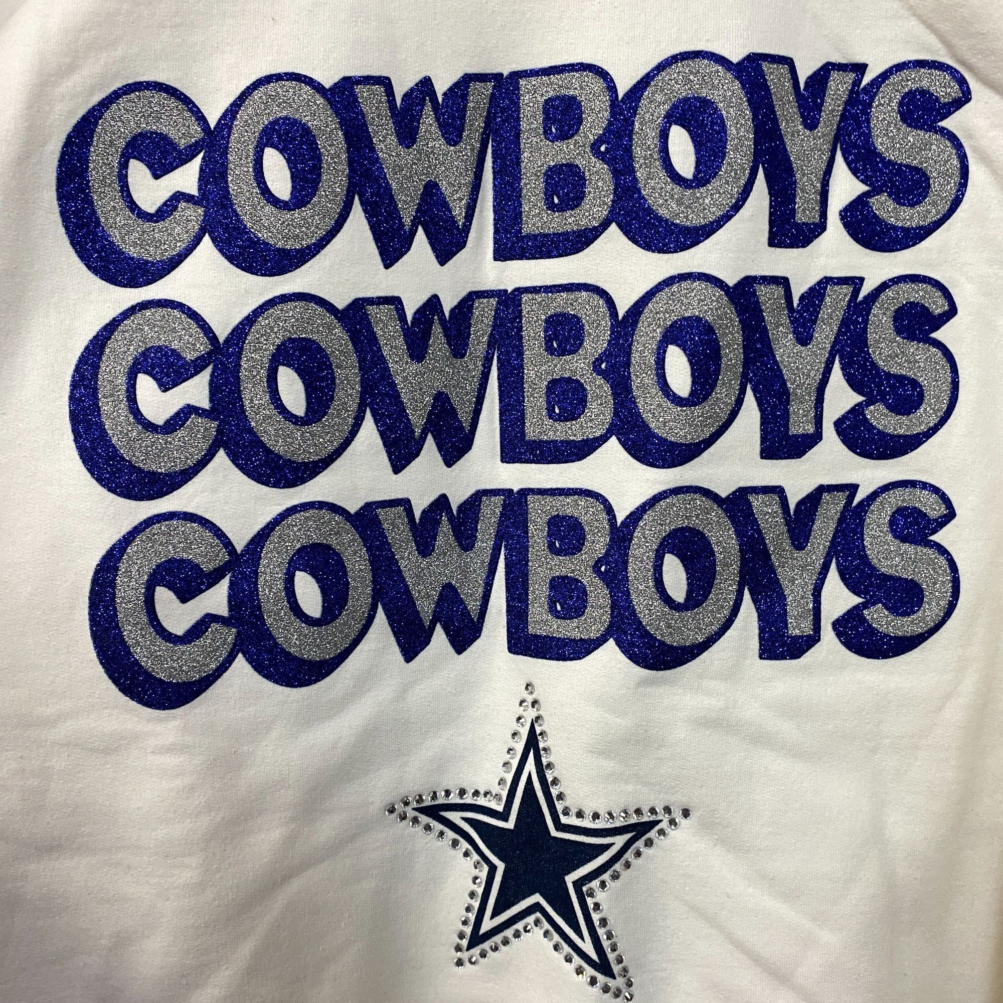 Junk Food Junk Food Clothing Dallas Cowboys Repeat Bling Glitter Crewn Size US L / EU 52-54 / 3 - 2 Thumbnail