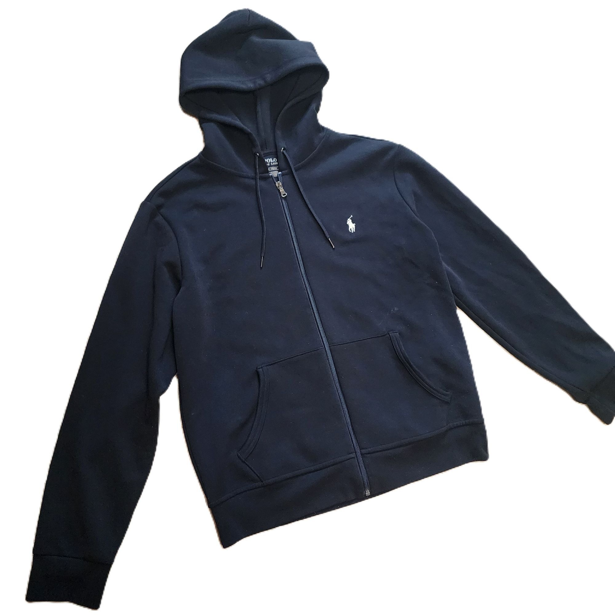 Polo Ralph Lauren Polo Ralph Lauren Navy Full Zip Hoodie Sweatshirt Size US M / EU 48-50 / 2 - 2 Thumbnail