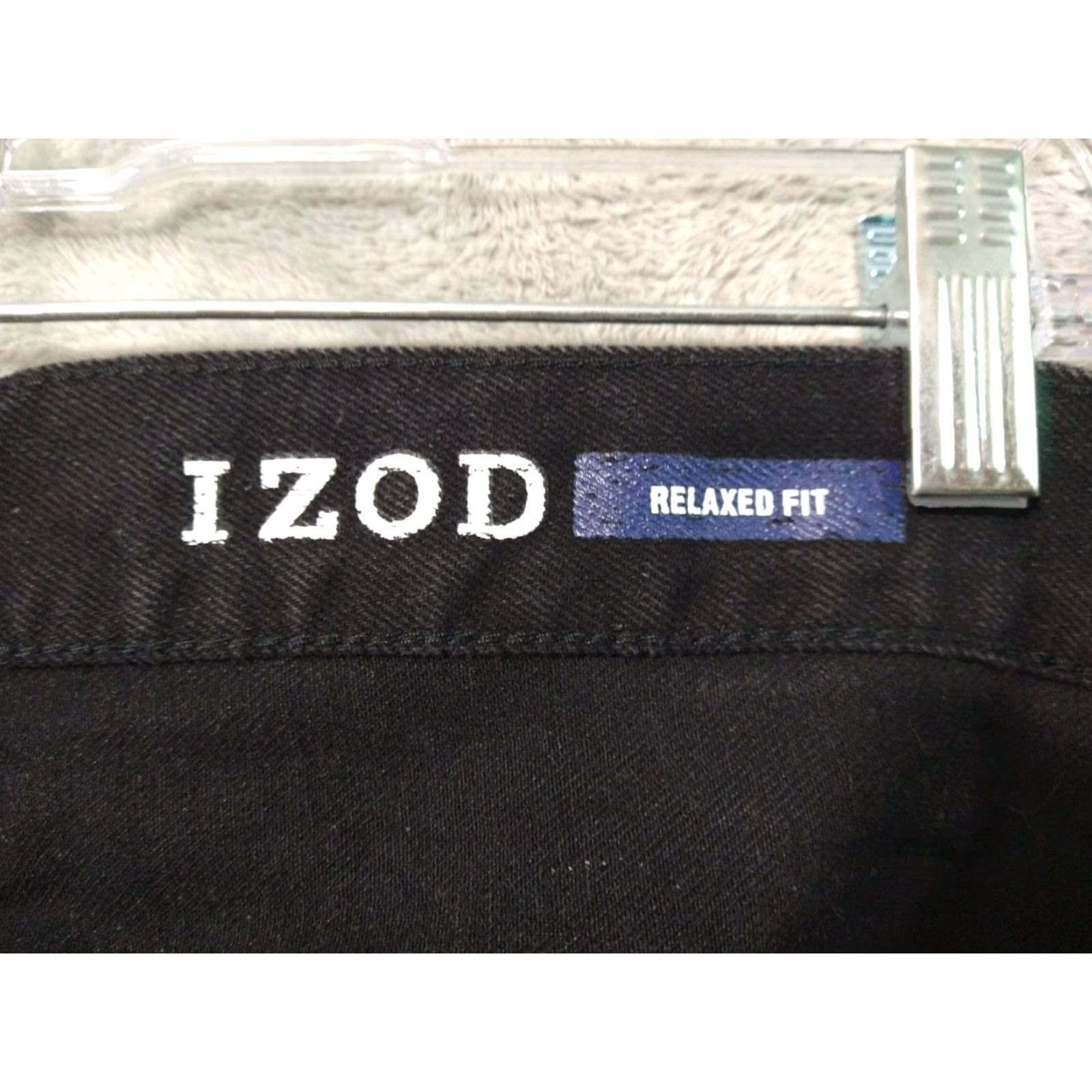 Izod IZOD Jeans Mens 44x30 Black Denim Relaxed Fit Straight Leg High Rise Dark Wash Jeans Size US 44 / EU 60 - 7 Thumbnail
