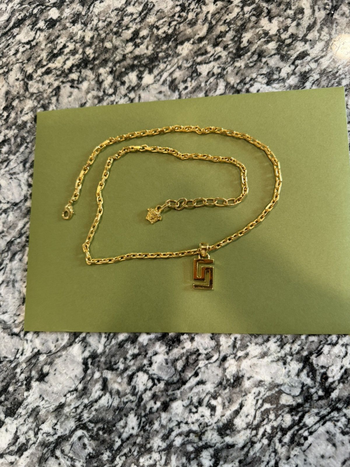 Versace VERSACE GRECA PENDANT NECKLACE- Adjustable Length Size ONE SIZE - 8 Thumbnail
