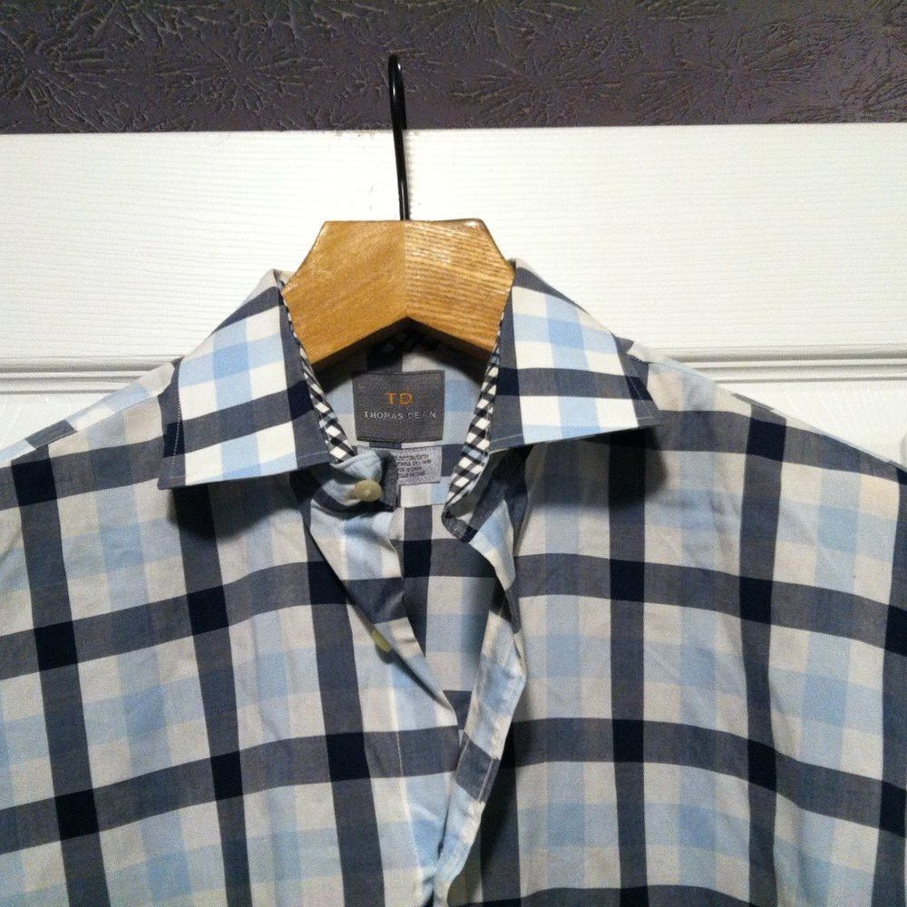 Thomas Dean THOMAS DEAN MEN'S 100%COTTON CASUAL SHIRT SIZE: L Size US L / EU 52-54 / 3 - 1 Thumbnail