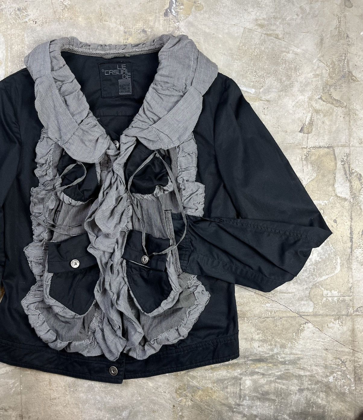 Marithe + Francois Girbaud Marithé + François Girbaud 90s Multi-Pocket Ruched Jacket Size S / US 4 / IT 40 - 3 Thumbnail