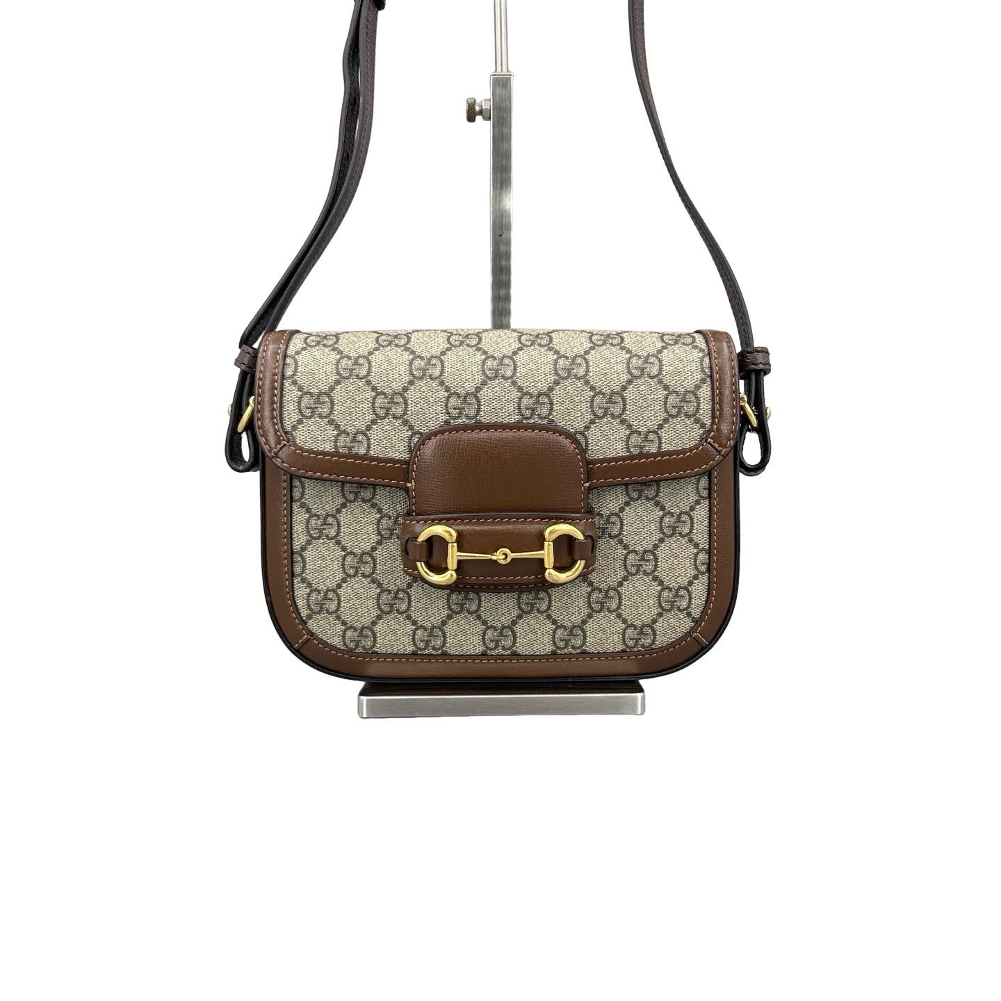 Gucci Gucci Horsebit 1955 Canvas Shoulder Bag ONE SIZE Size ONE SIZE - 1 Thumbnail