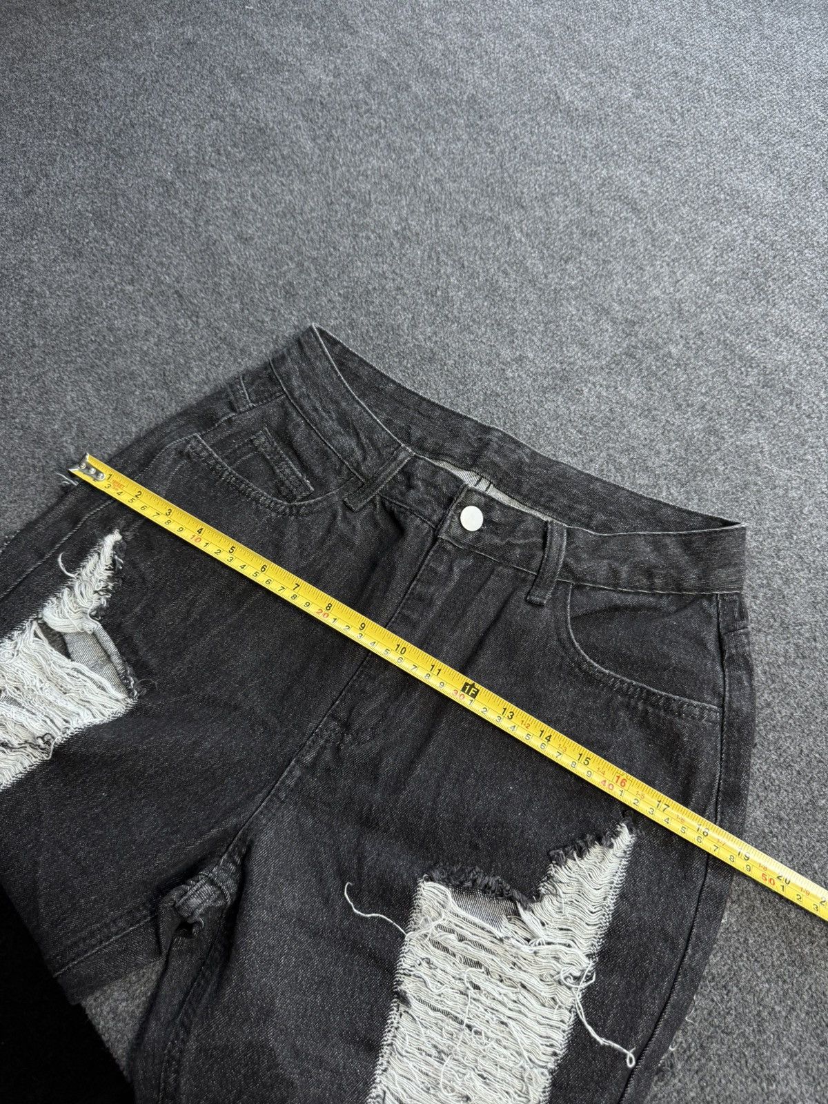 If Six Was Nine Japanese 00s LGB Black Distressed Bootcut Flared Denim Jeans Size 28" / US 6 / IT 42 - 23 Thumbnail